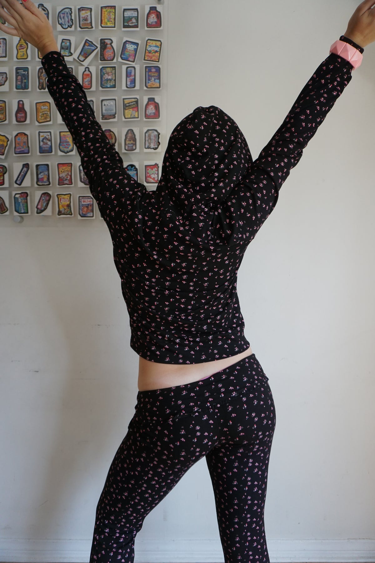 Petal Floral Zip Up and Yoga Pants Set