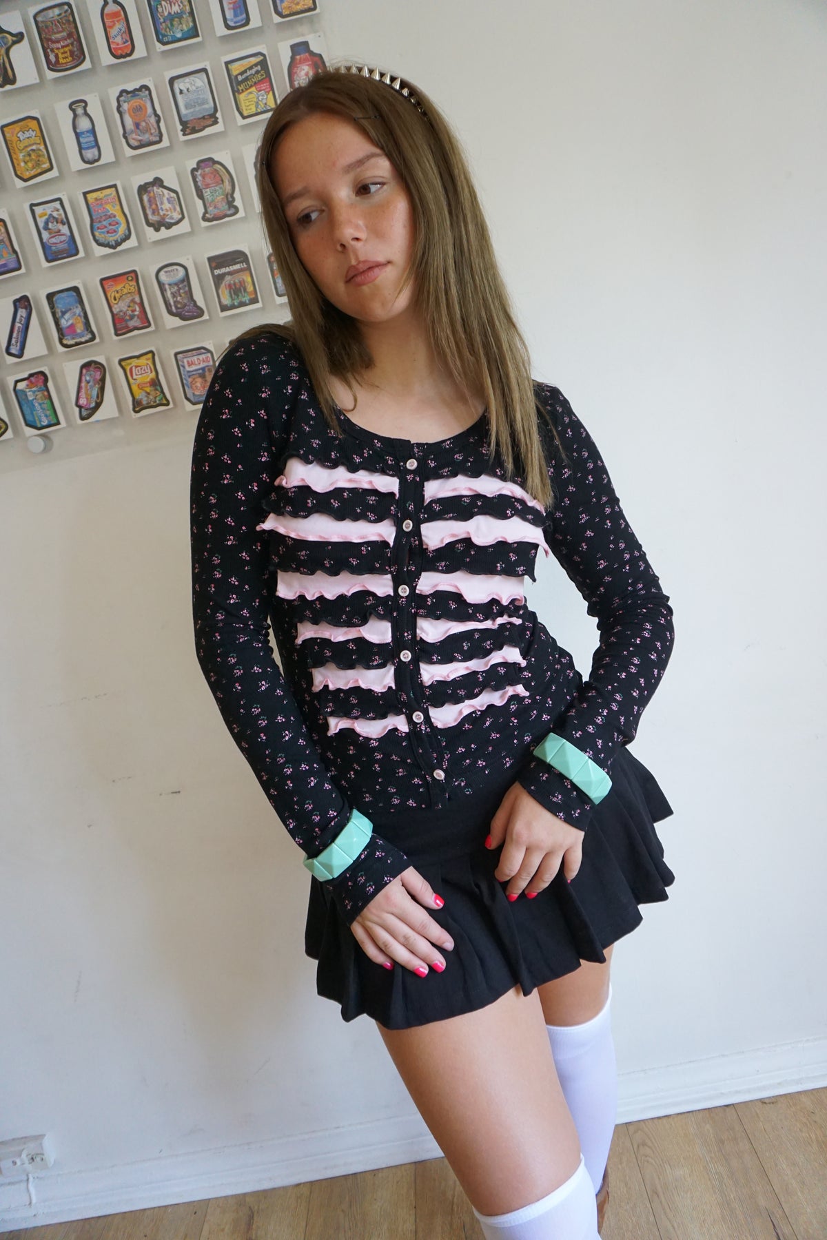 Britney Floral Ruffle Cardigan