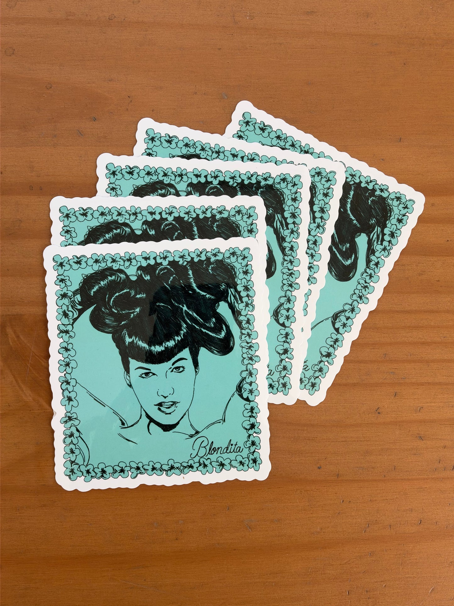 Blondita Pin-Up Girl Sticker