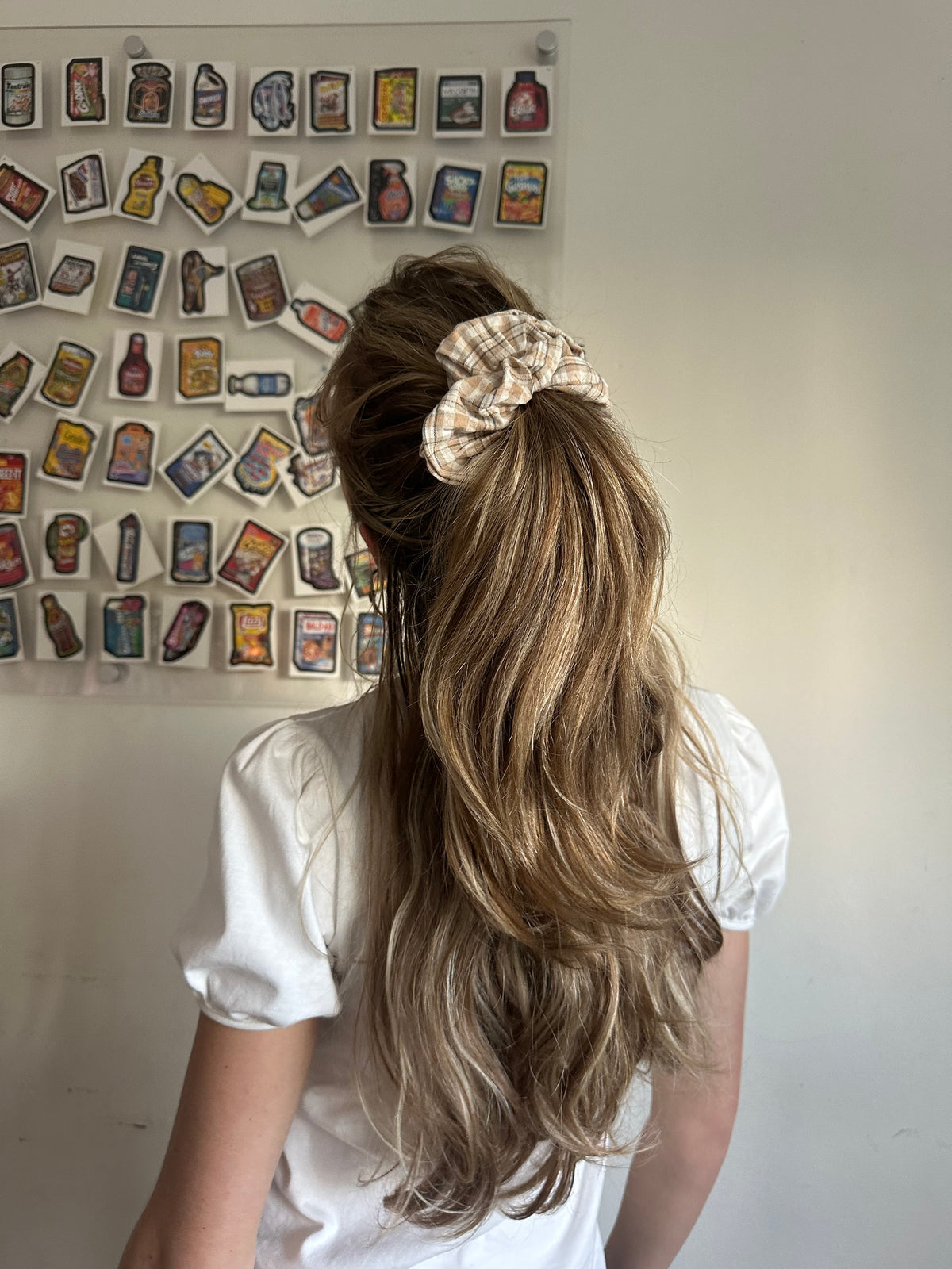 Blondita Plaid Scrunchie