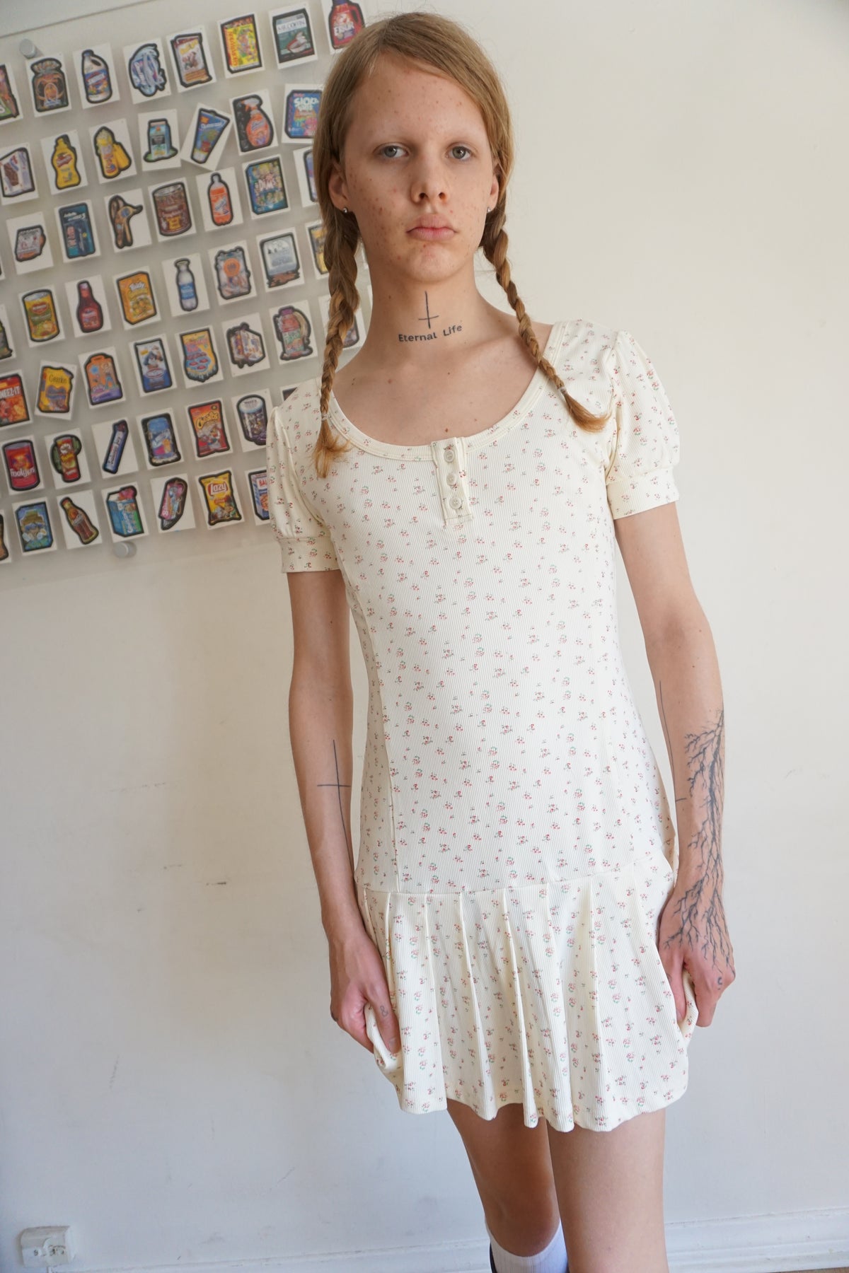 Brigette Floral Dress White
