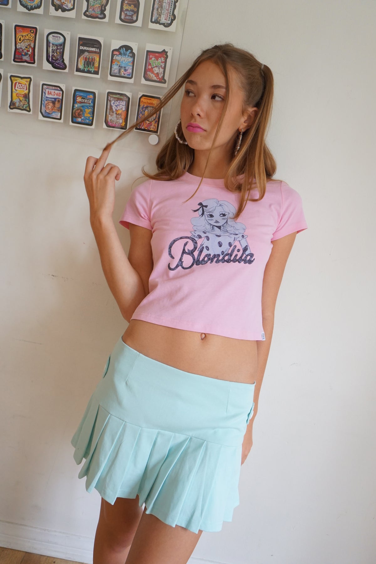 Coraline Pleated Skort Aquamarine