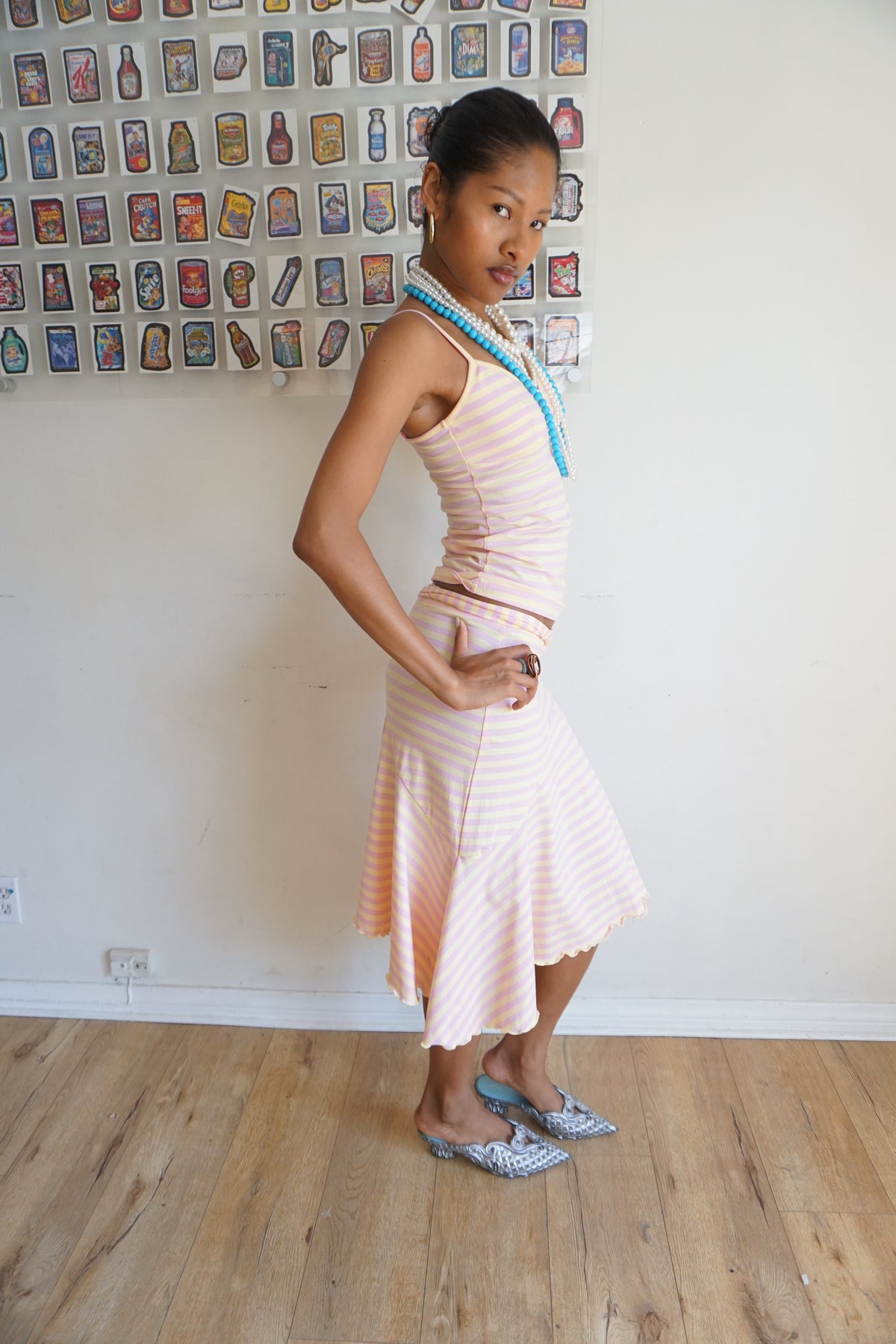 Whitney Midi Skirt Pink Lemonade