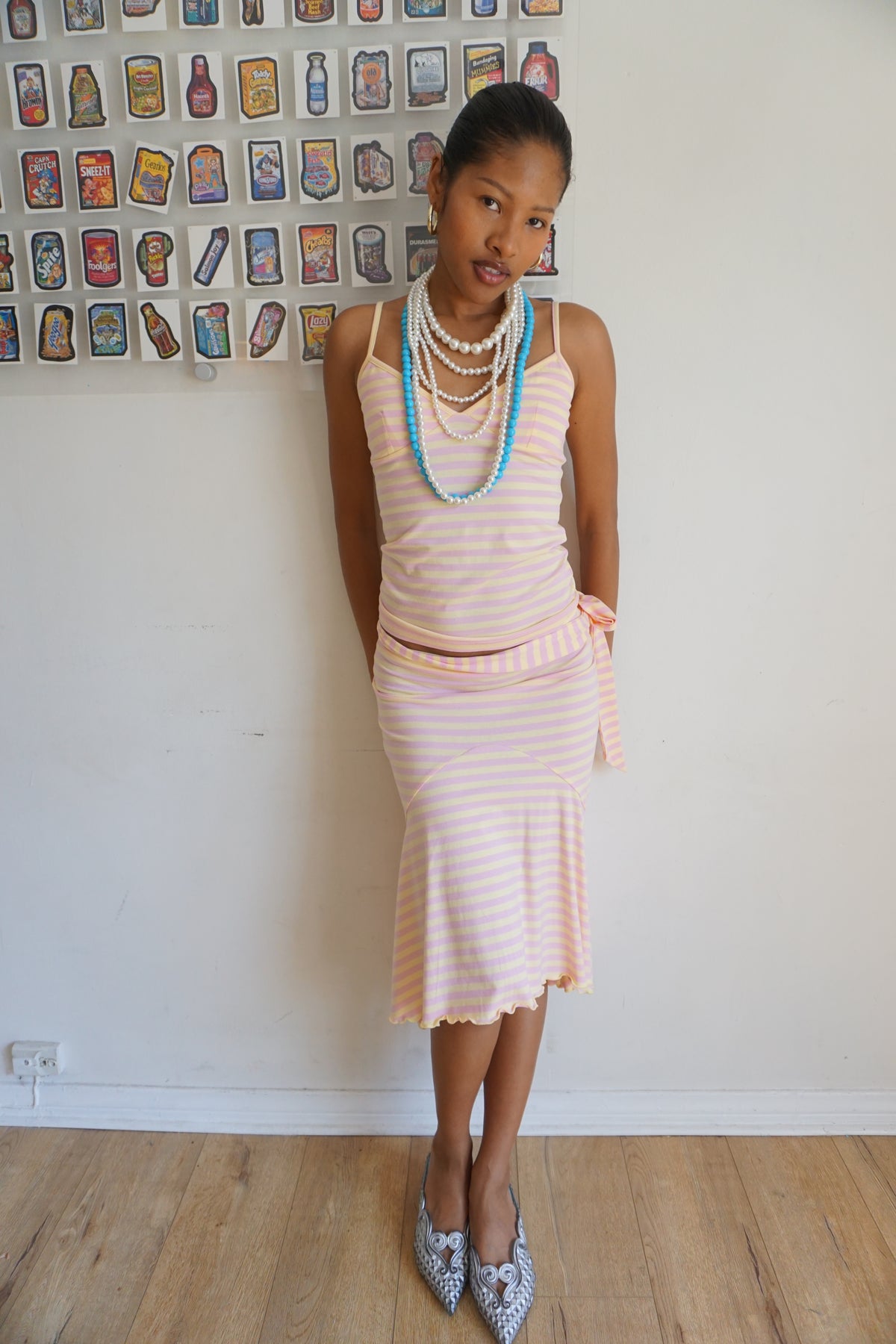 Whitney Midi Skirt Pink Lemonade