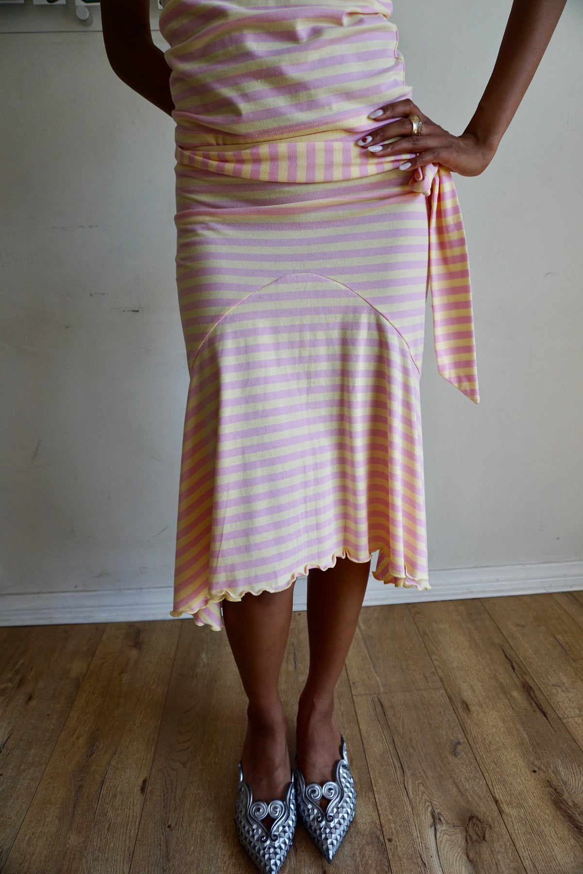 Whitney Midi Skirt Pink Lemonade