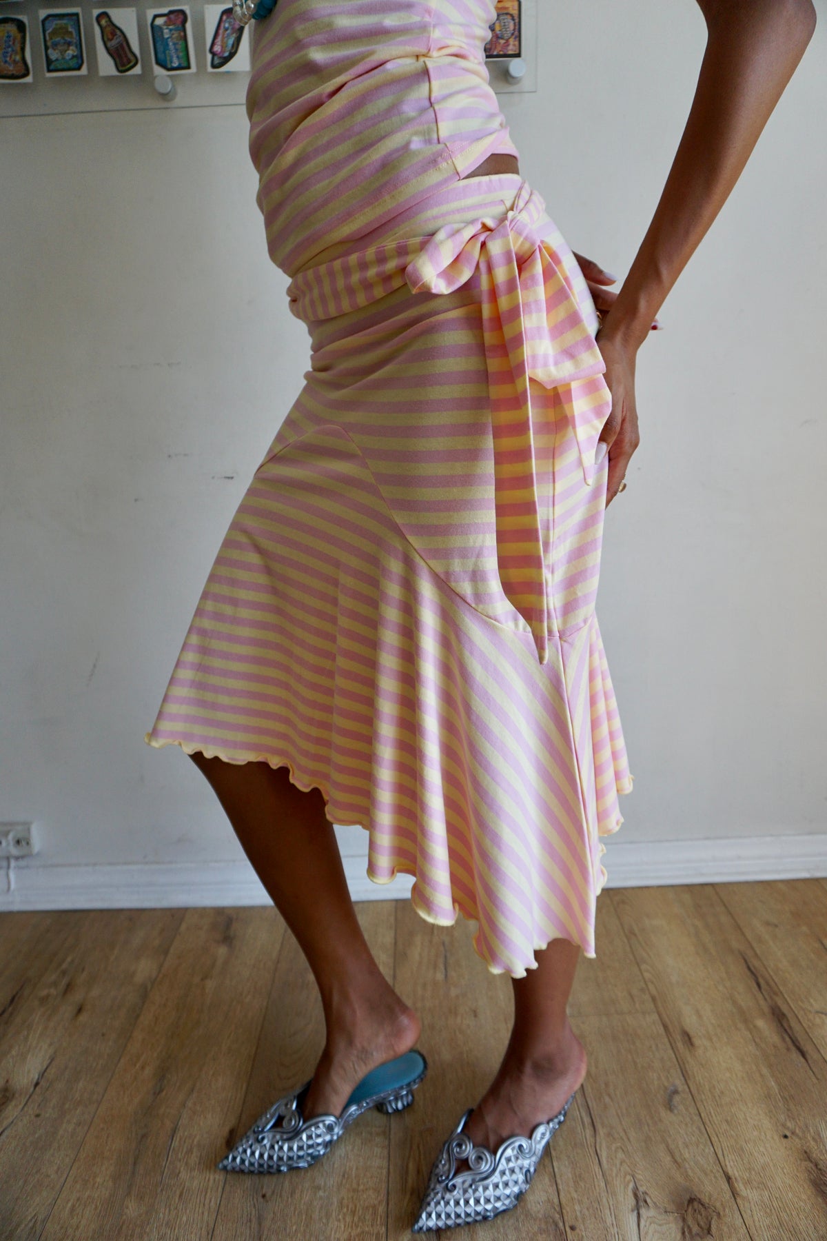 Whitney Midi Skirt Pink Lemonade