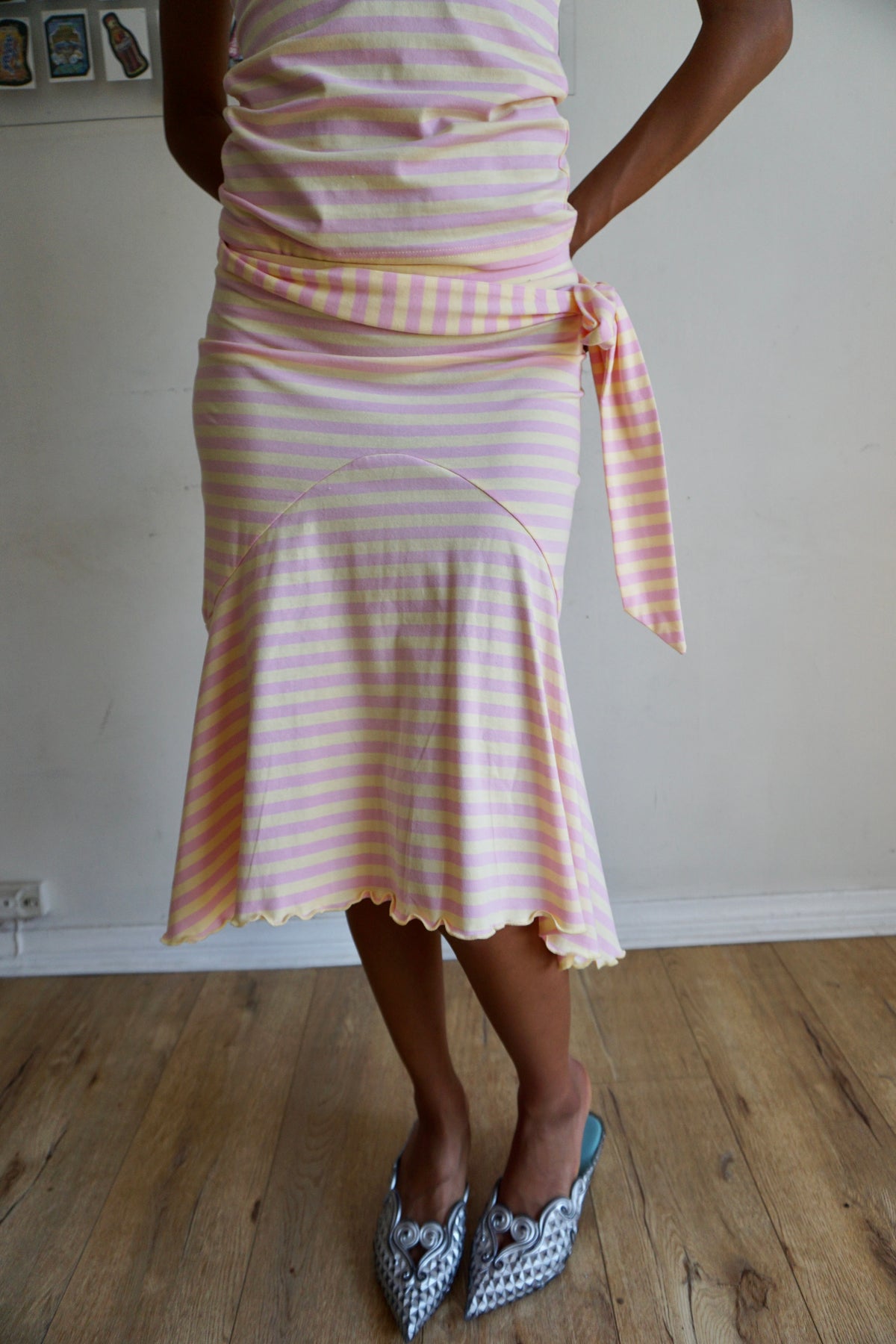Whitney Midi Skirt Pink Lemonade