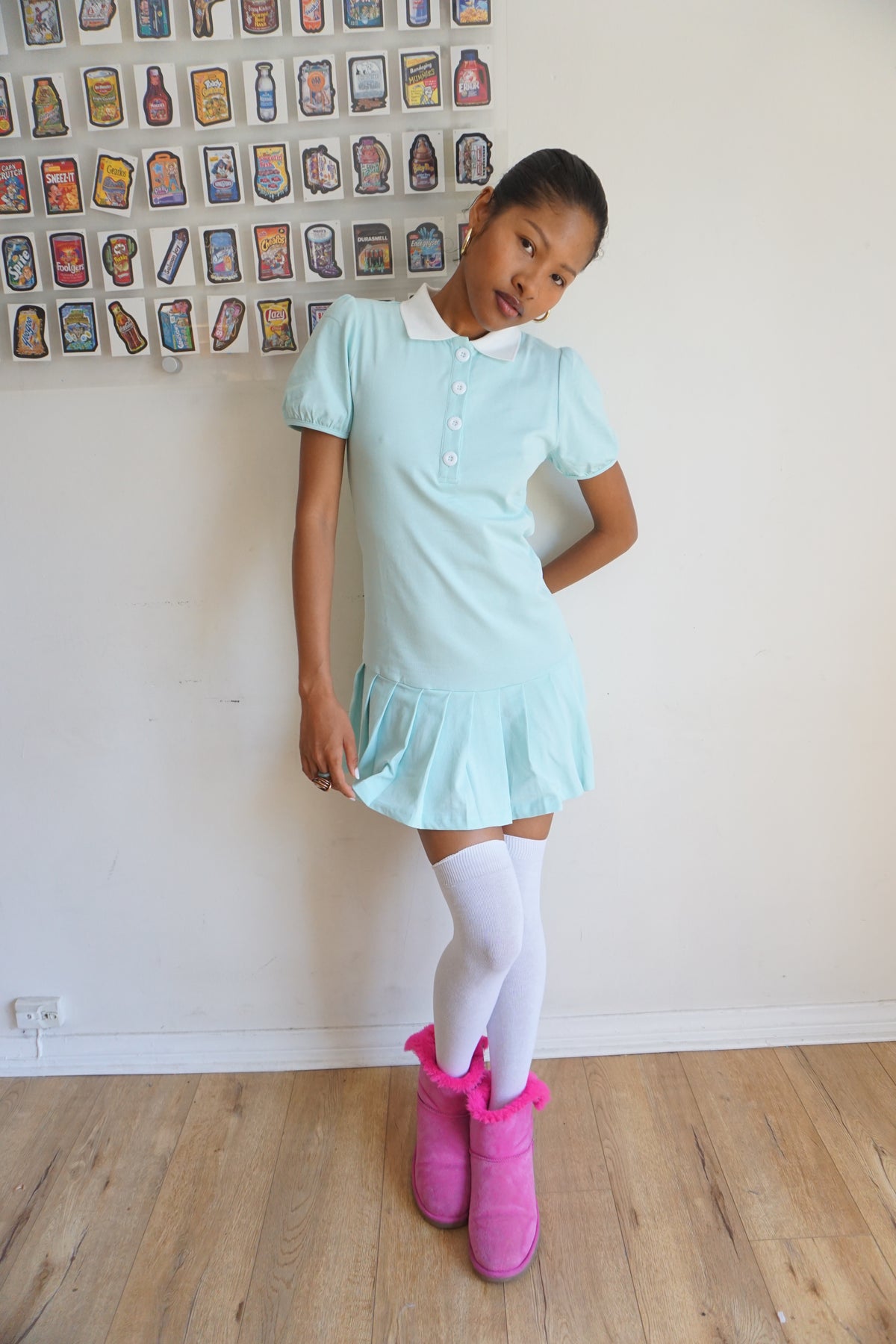 Kelsey Polo Dress Aquamarine
