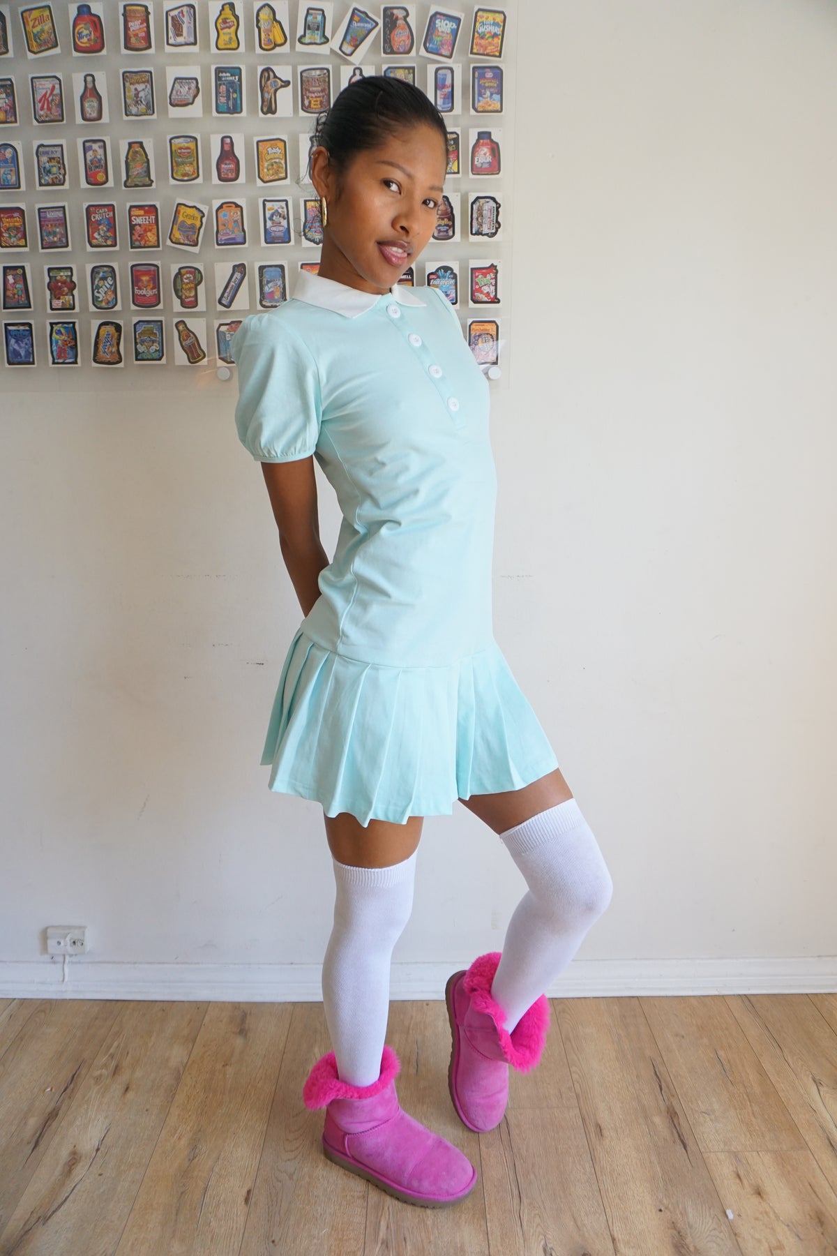 Kelsey Polo Dress Aquamarine