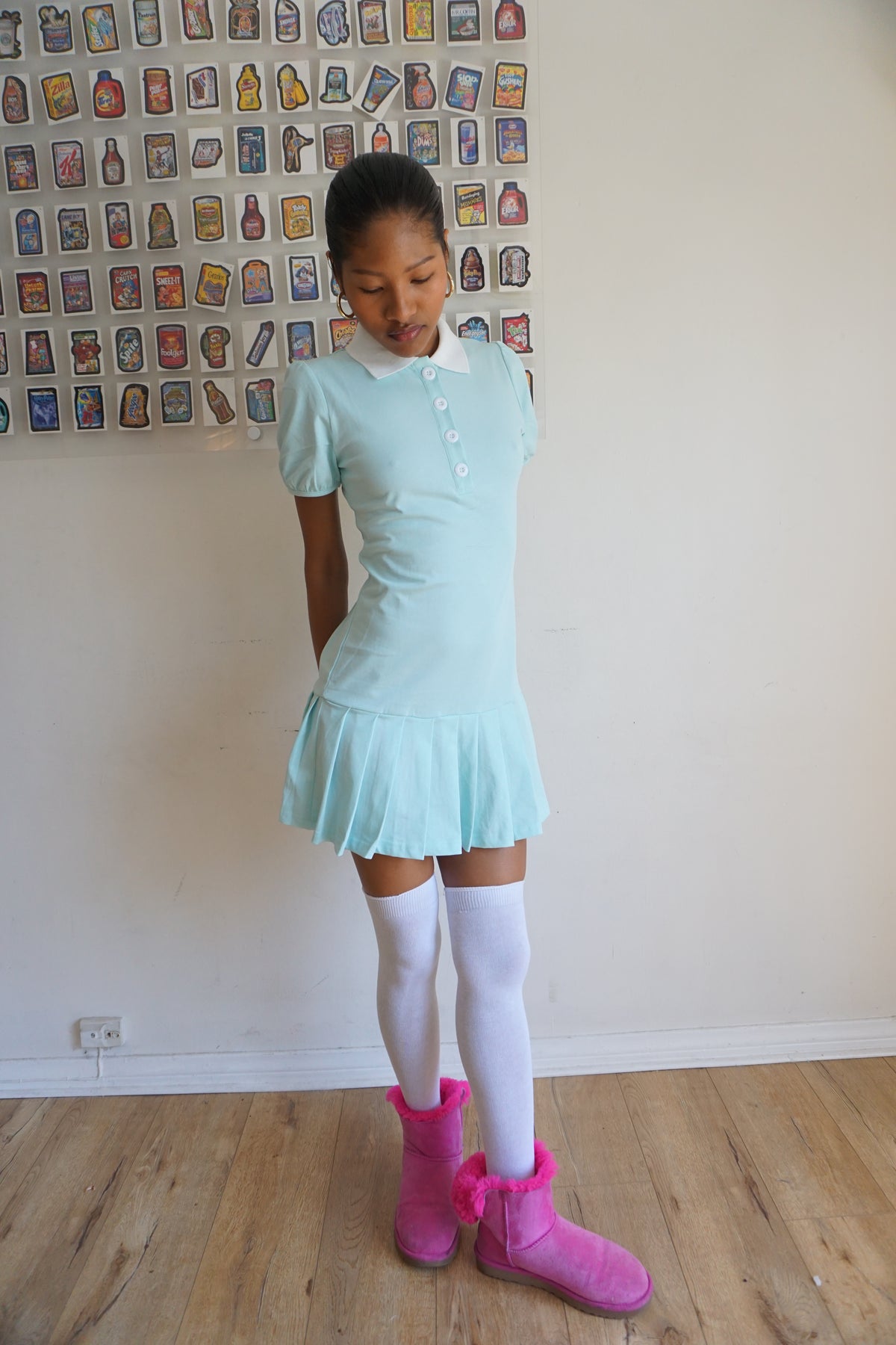 Kelsey Polo Dress Aquamarine