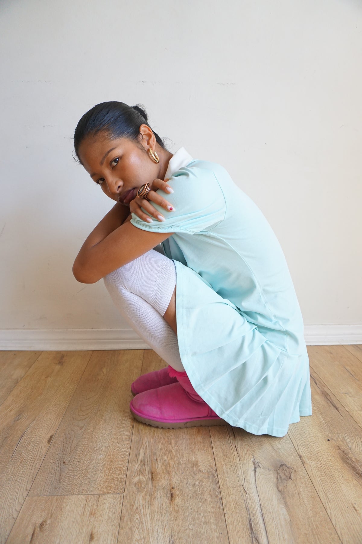Kelsey Polo Dress Aquamarine