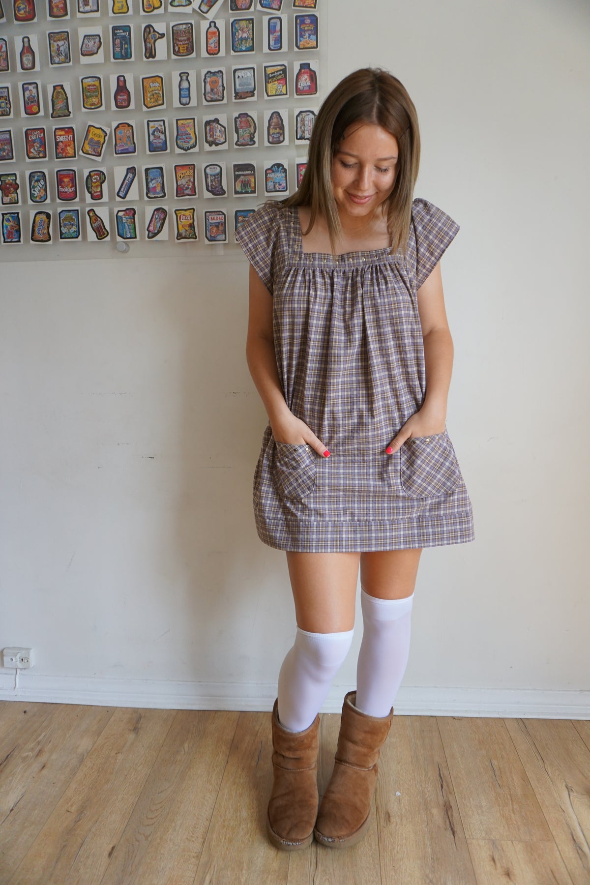 Winona Plaid Mini Dress