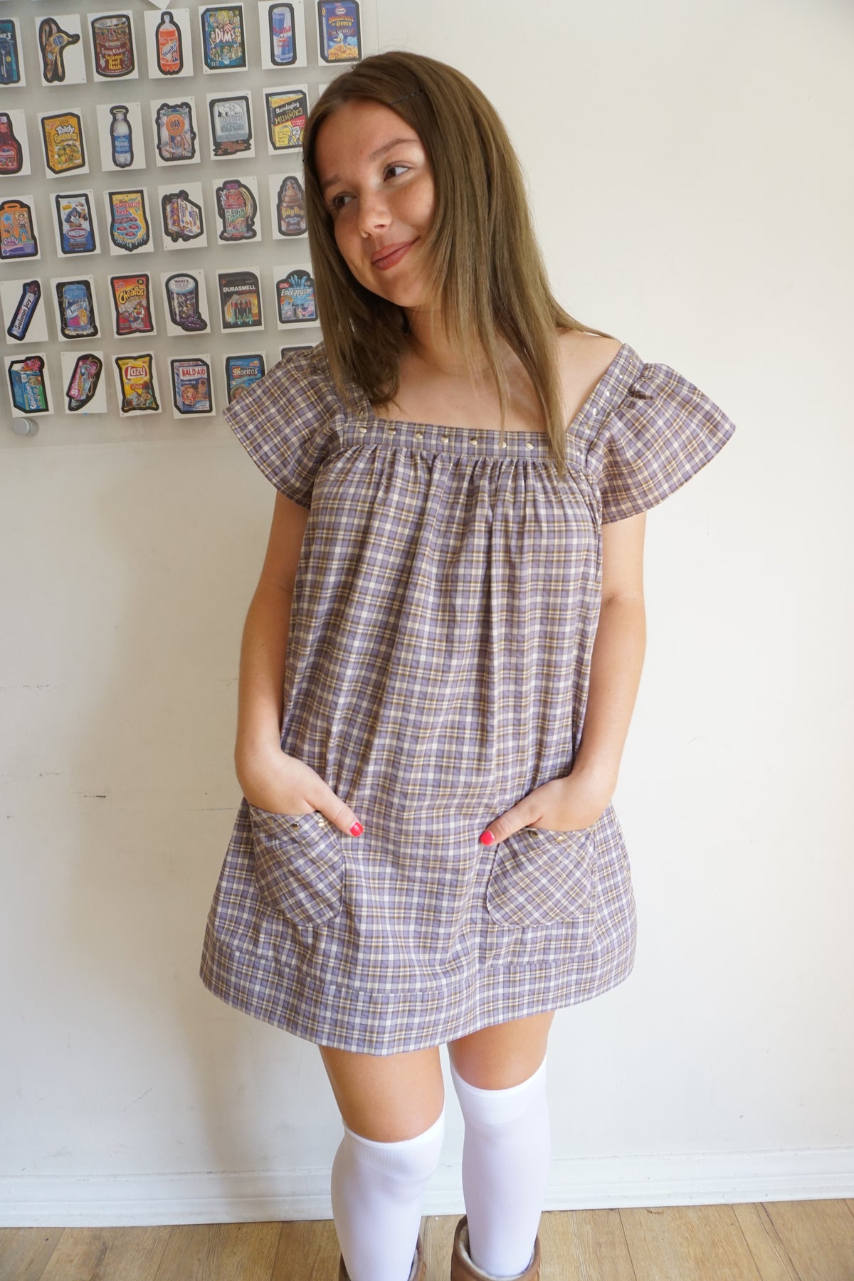 Winona Plaid Mini Dress