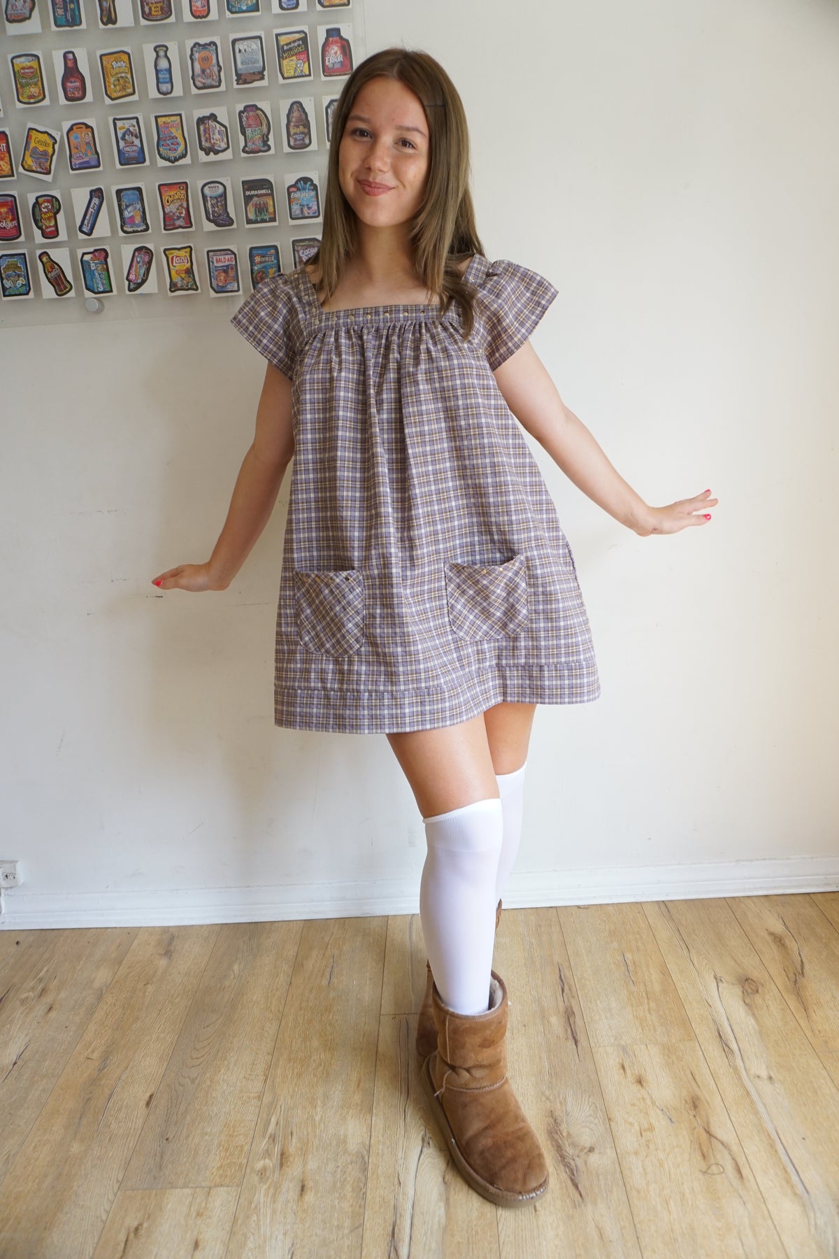Winona Plaid Mini Dress