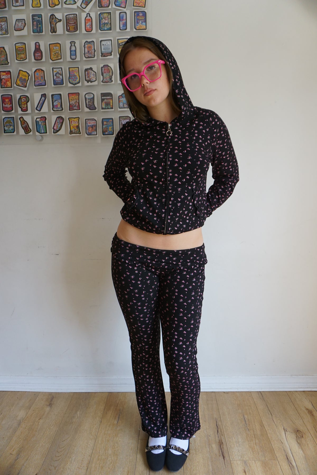 Petal Floral Zip Up Hoodie