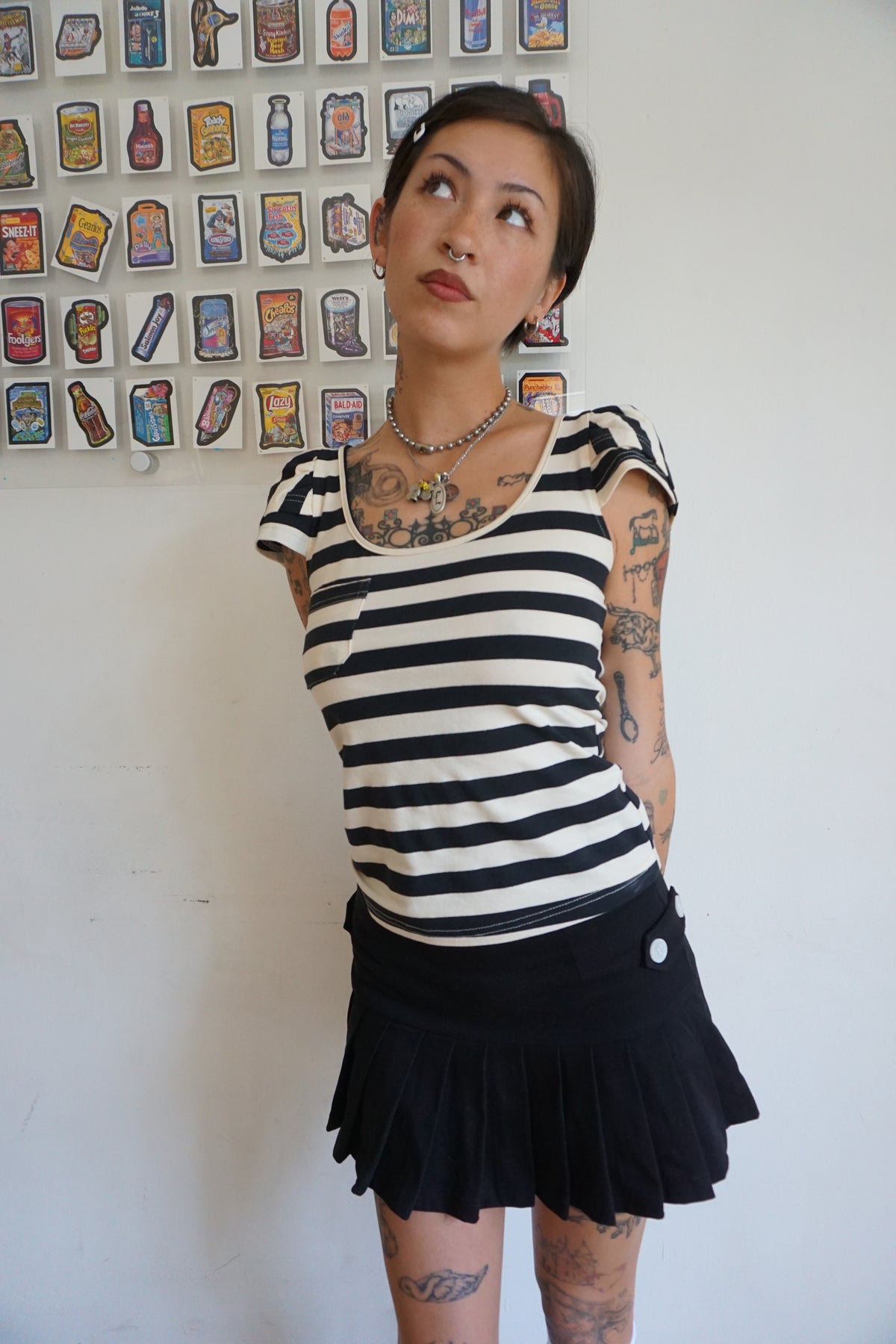Suzy Stripe Top Short Sleeve