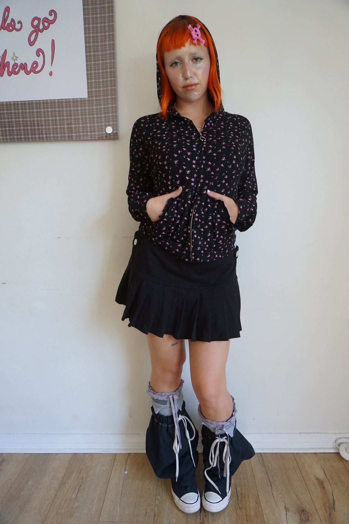 Petal Floral Zip Up Hoodie