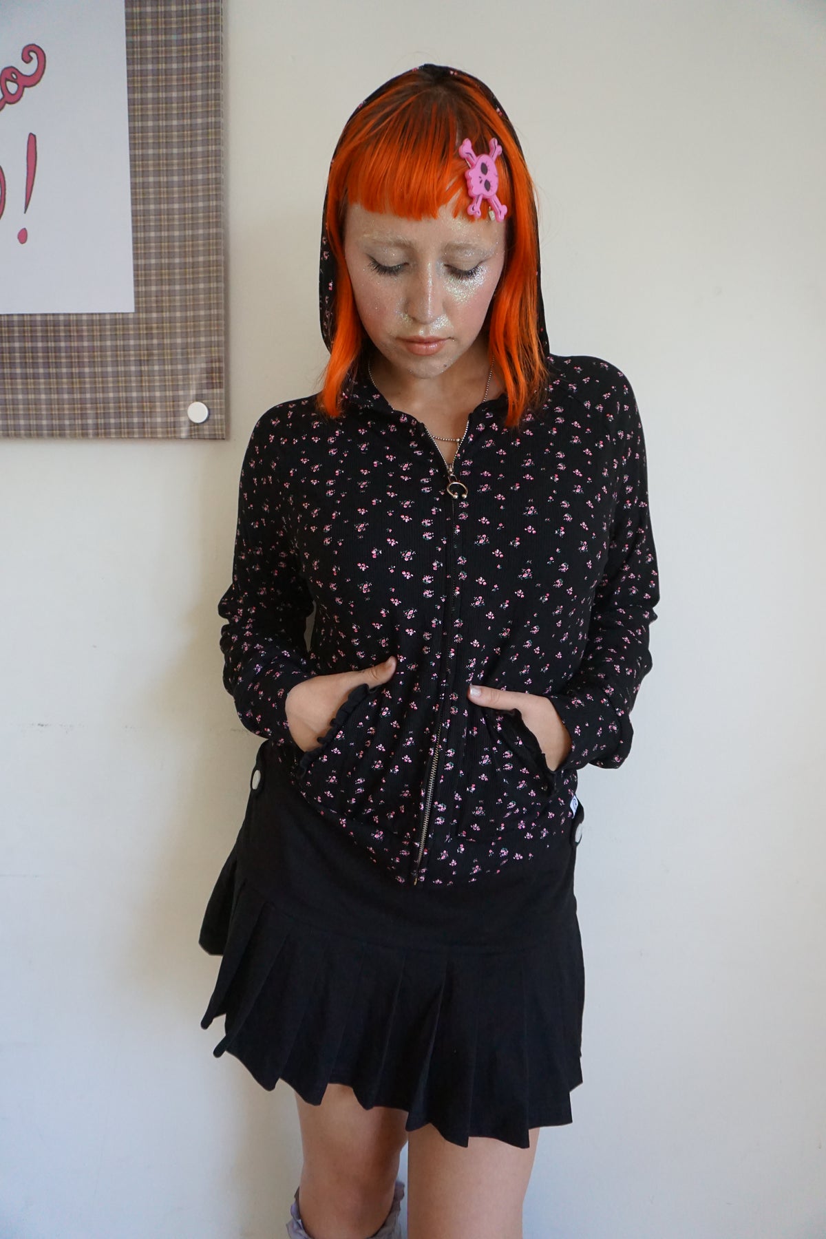 Petal Floral Zip Up Hoodie