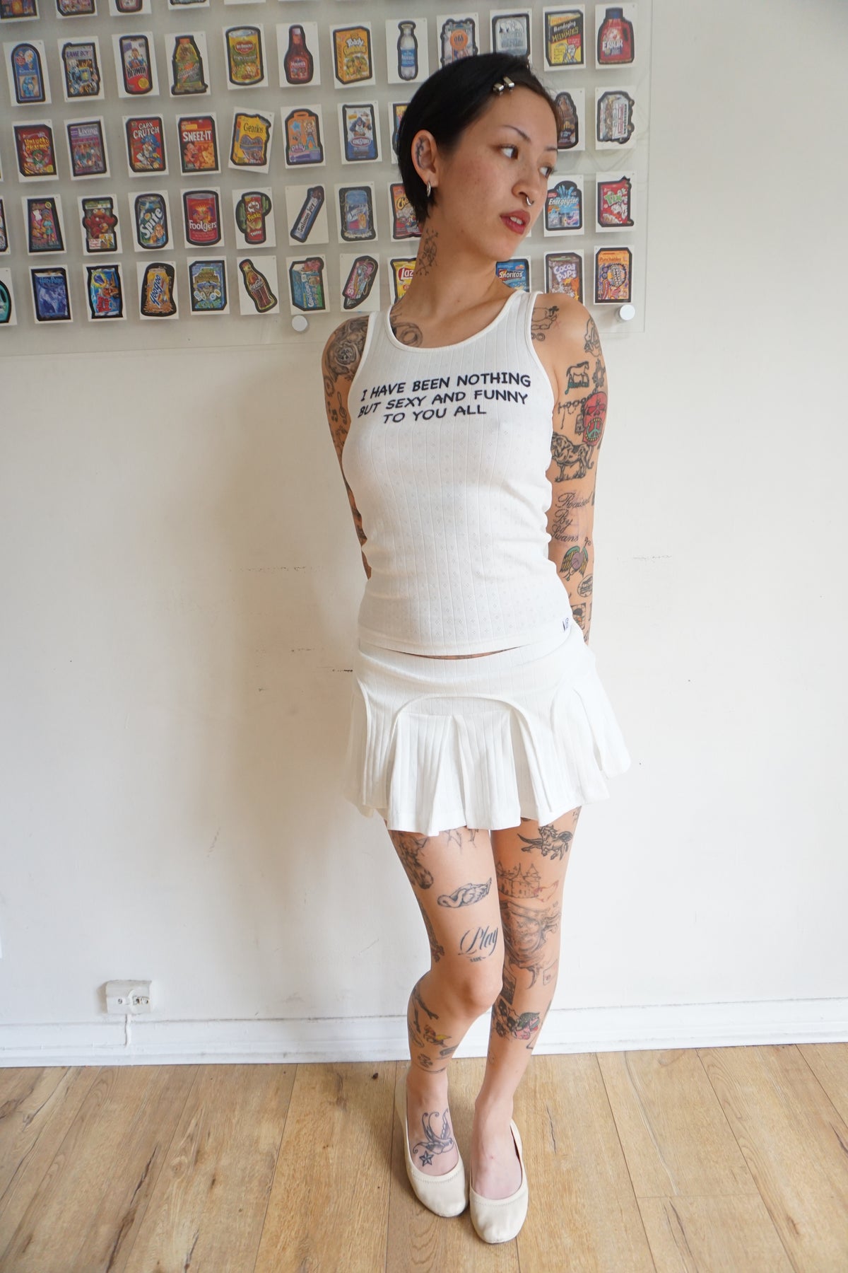 Sexy and Funny Pointelle Tank