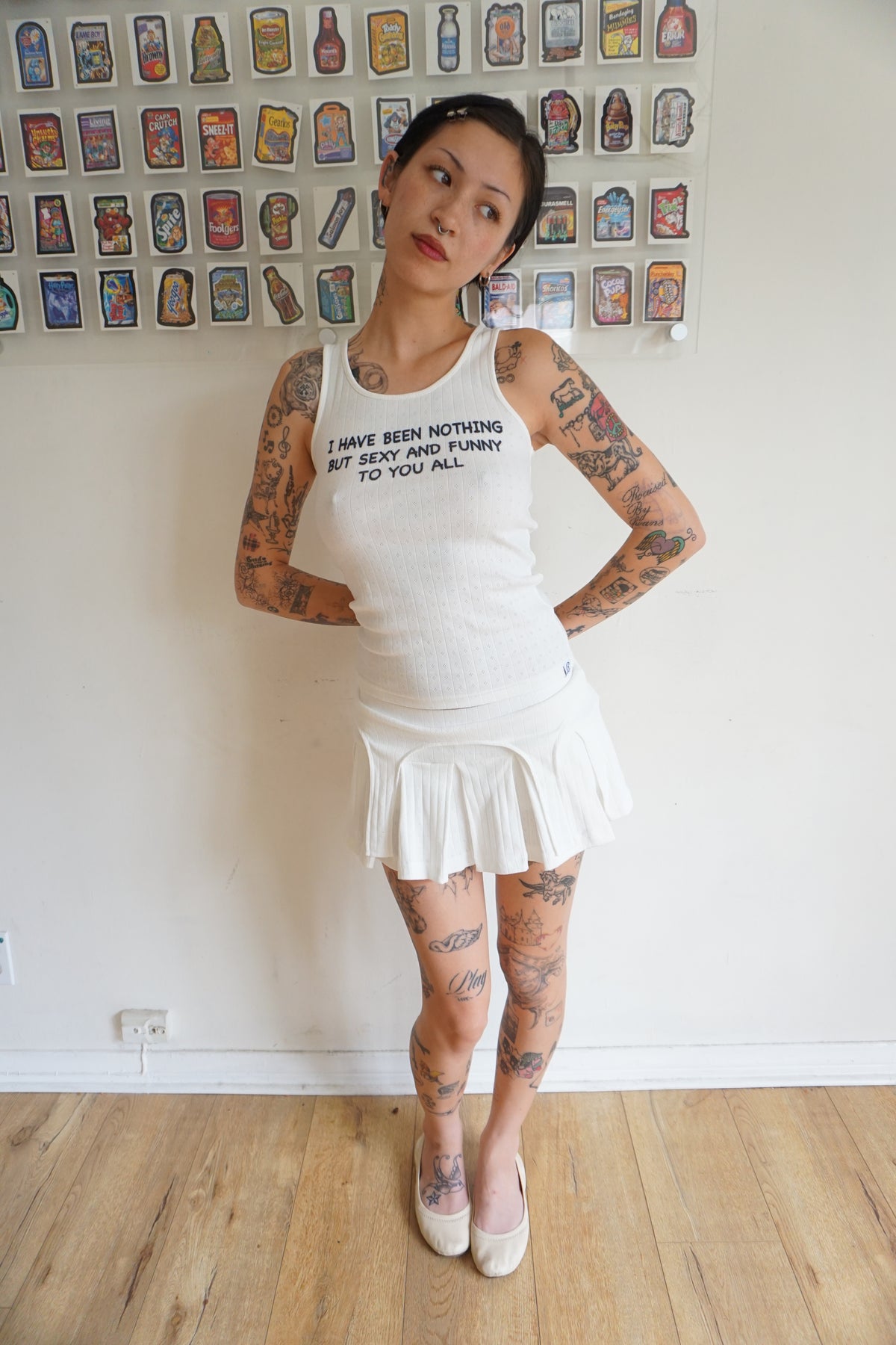 Sexy and Funny Pointelle Tank