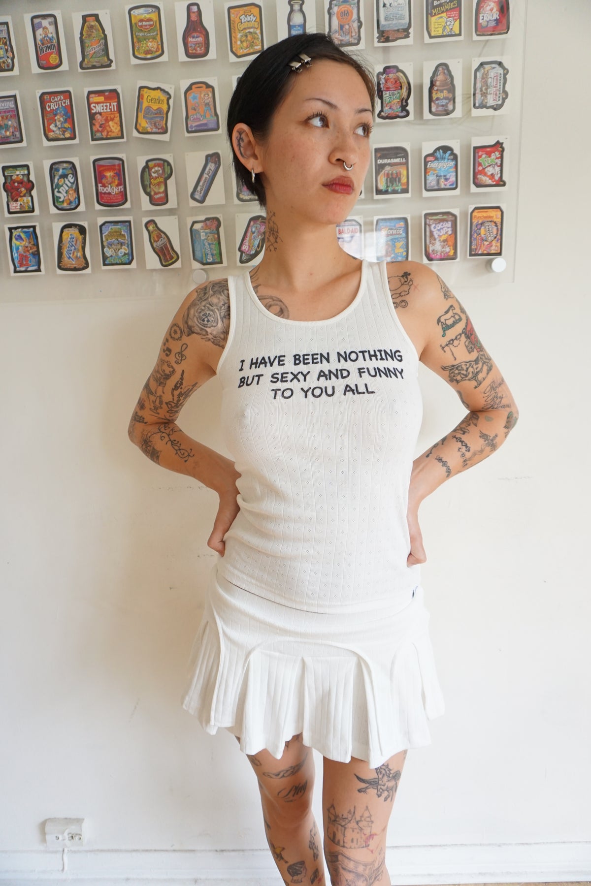 Sexy and Funny Pointelle Tank