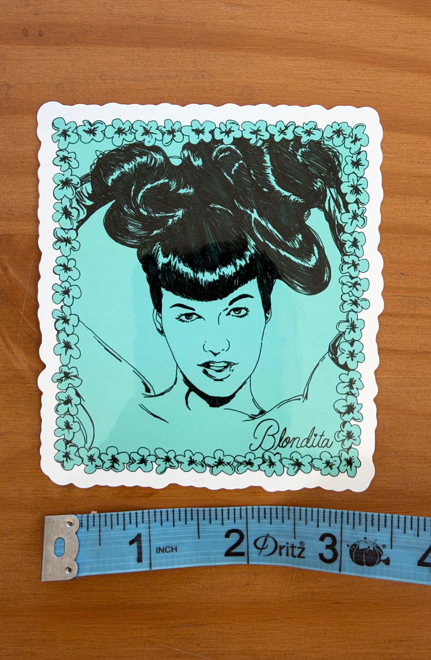 Blondita Pin-Up Girl Sticker