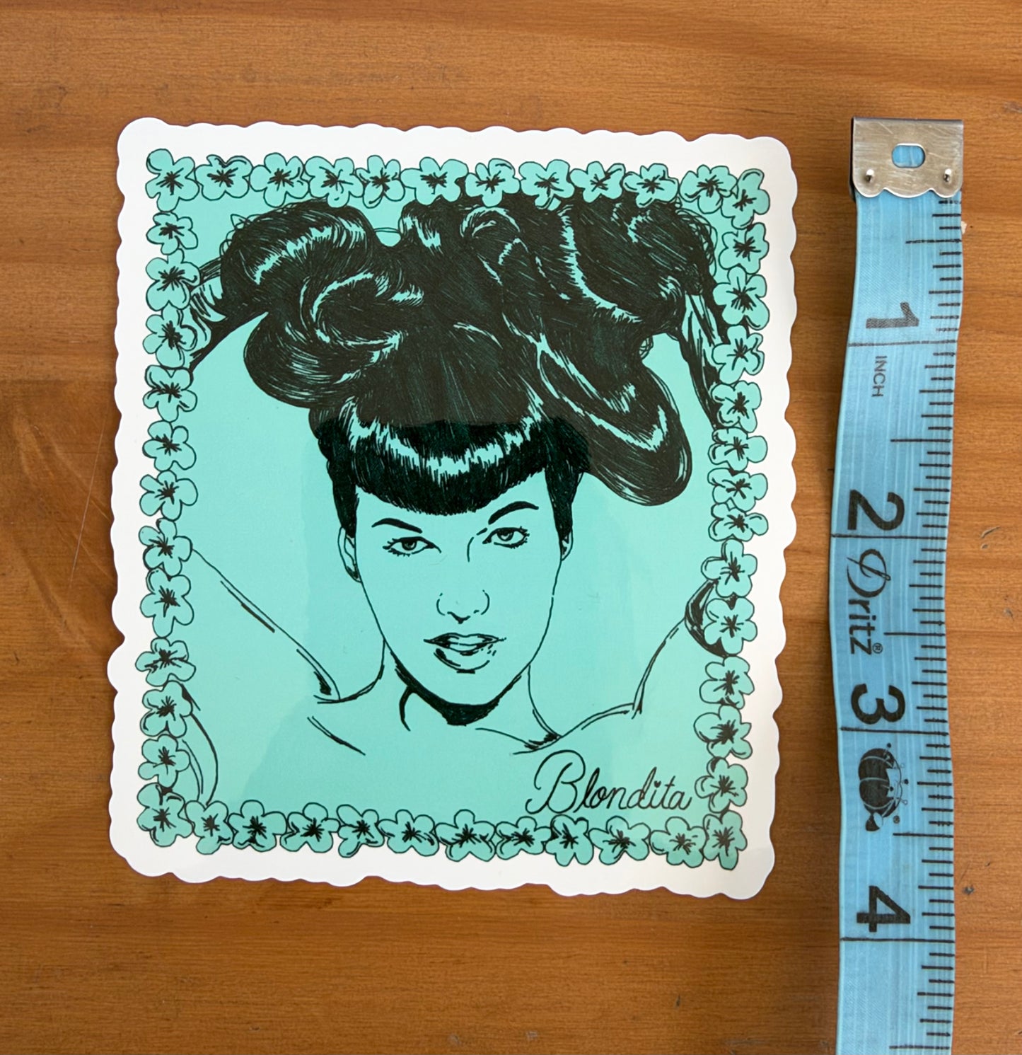 Blondita Pin-Up Girl Sticker