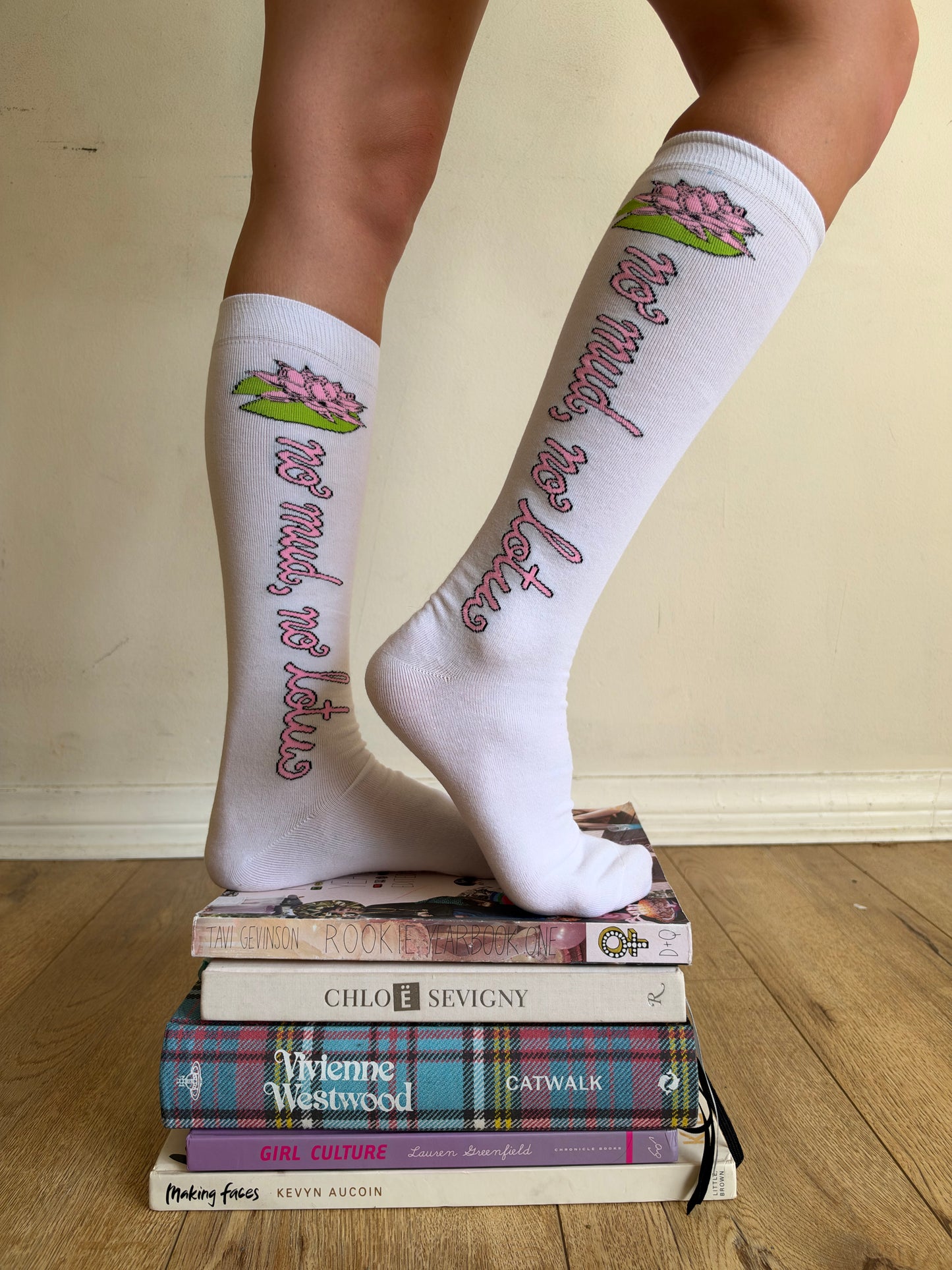 No Mud No Lotus Knee Socks