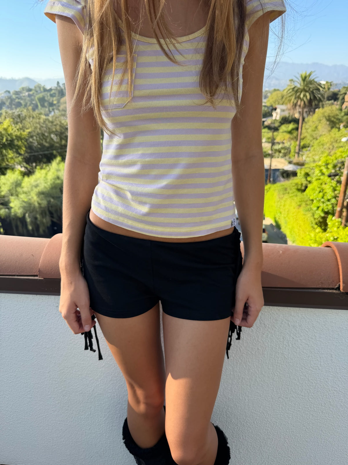 Fia Fringe Shorts Noir