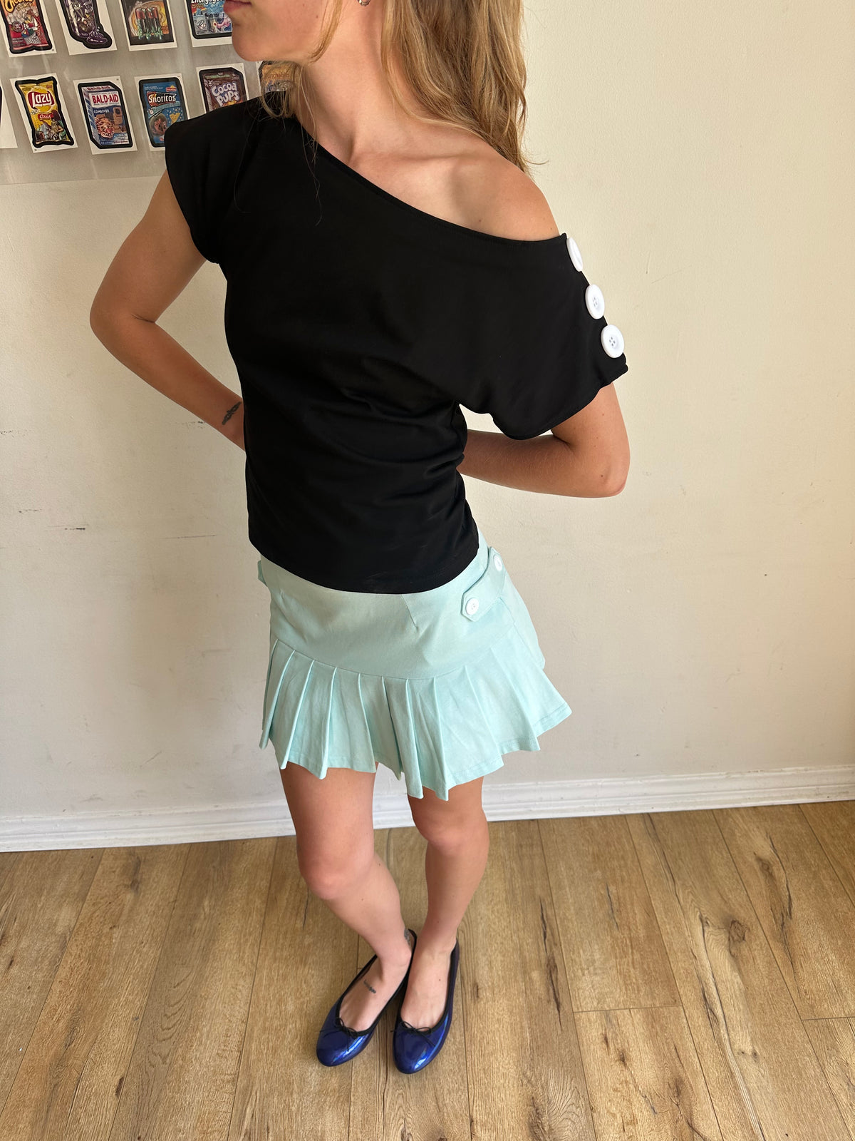 Coraline Pleated Skort Aquamarine