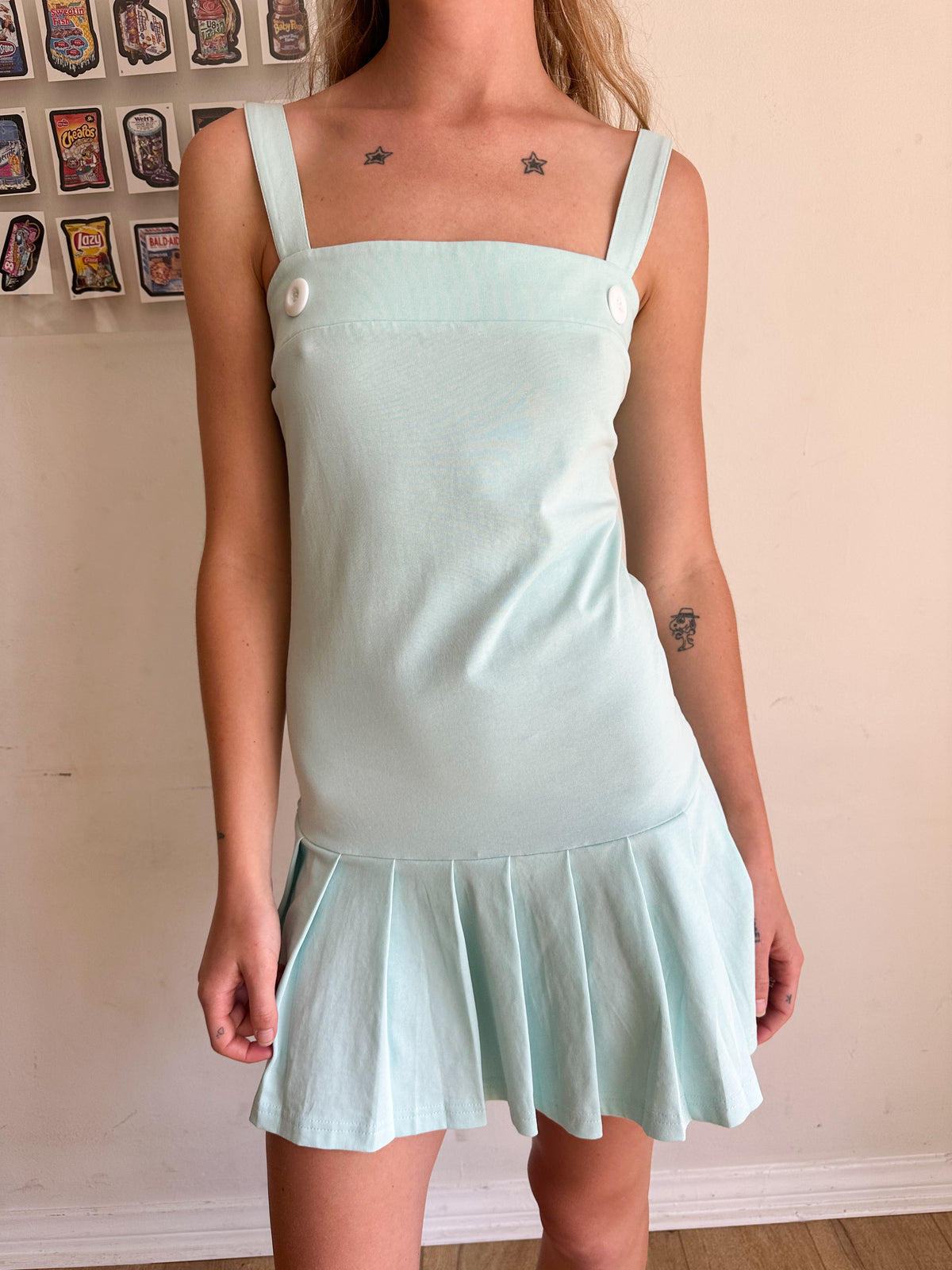 Macy Drop Waist Dress Aquamarine