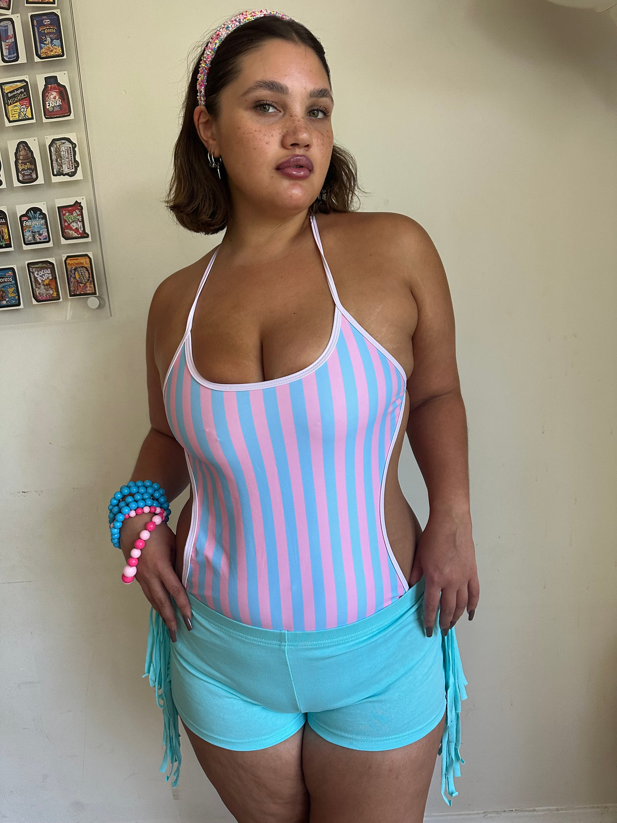 Cotton Candy One Piece Swimsuit
