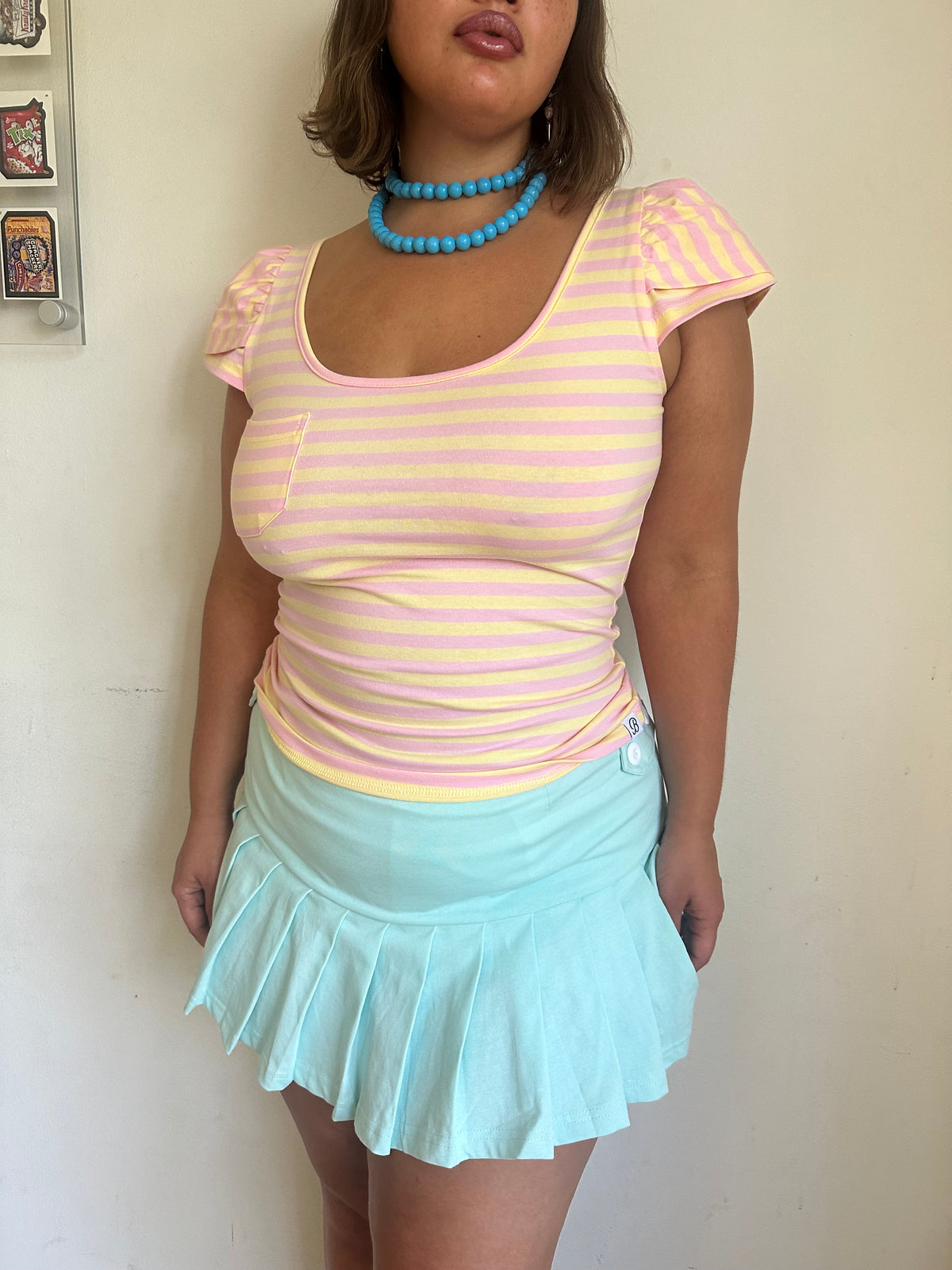 Coraline Pleated Skort Aquamarine