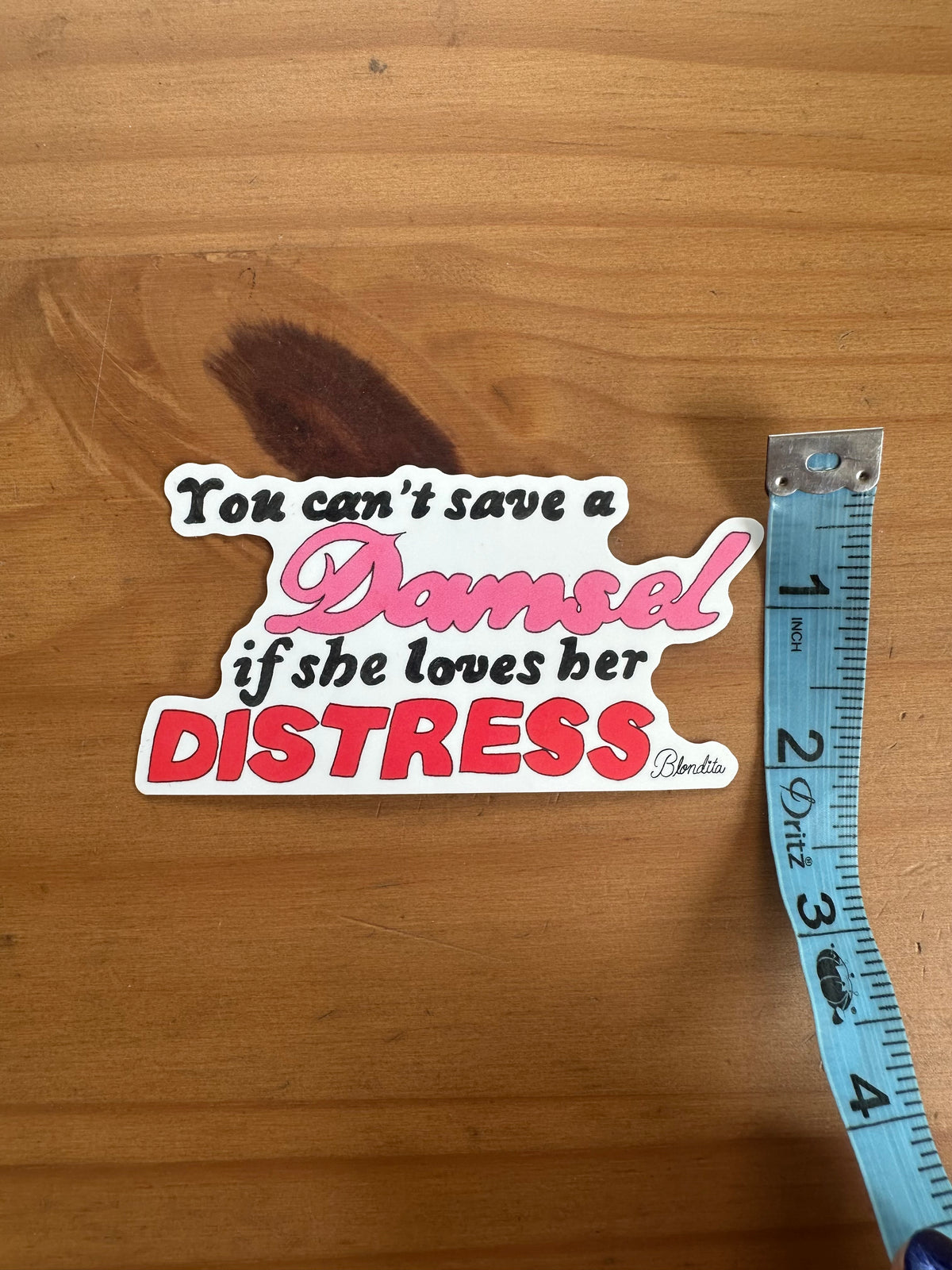 Damsel in Distress Sticker