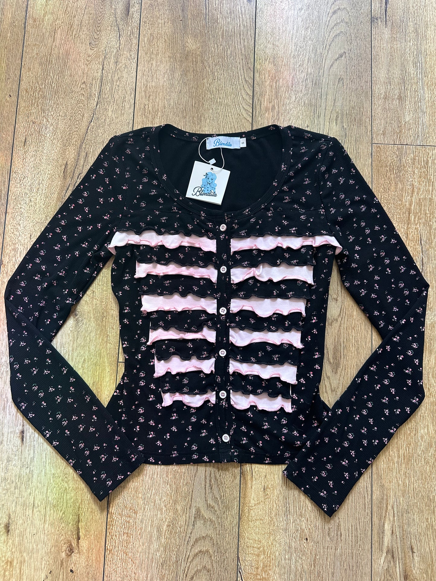 Britney Floral Ruffle Cardigan Pre Order