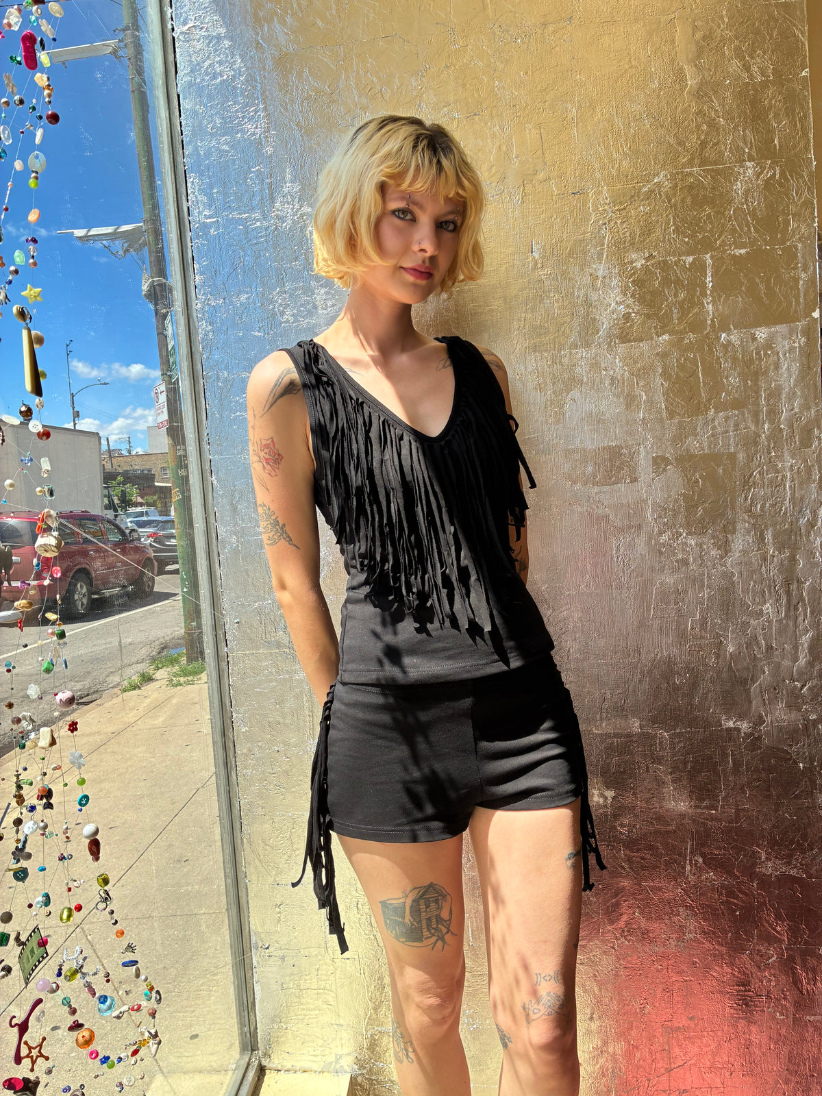 Fia Fringe Set Noir Bundle