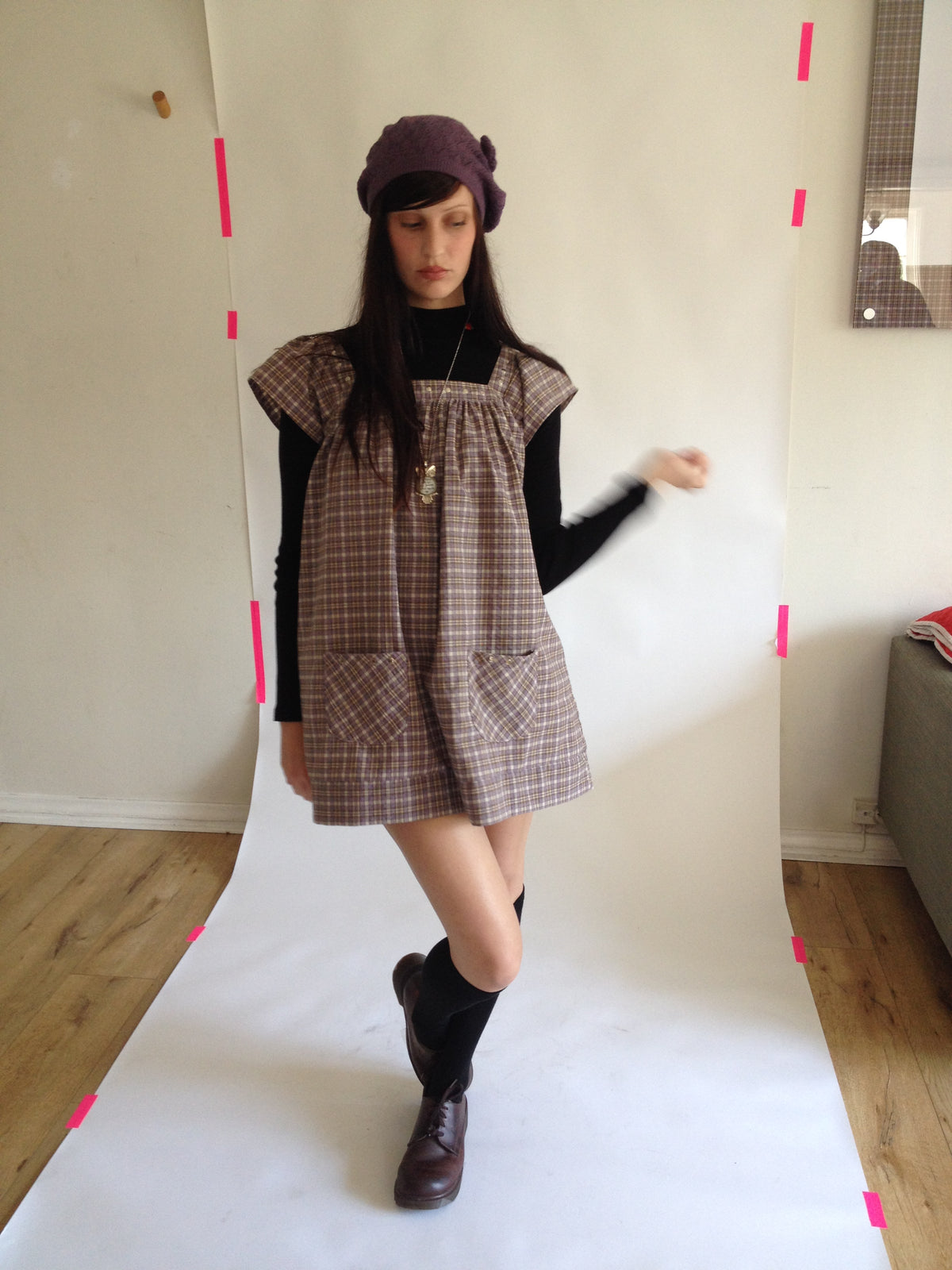 Winona Plaid Mini Dress