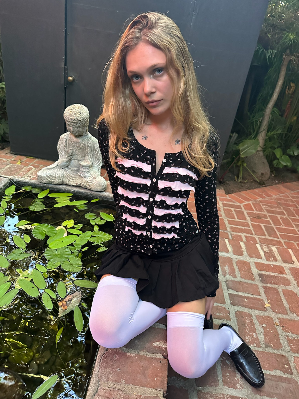 Britney Floral Ruffle Cardigan