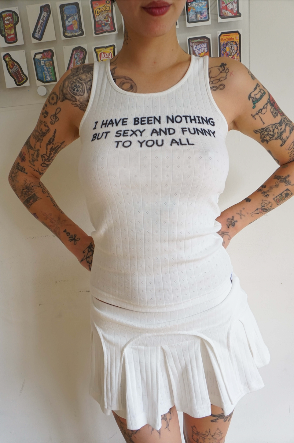 Sexy and Funny Pointelle Tank