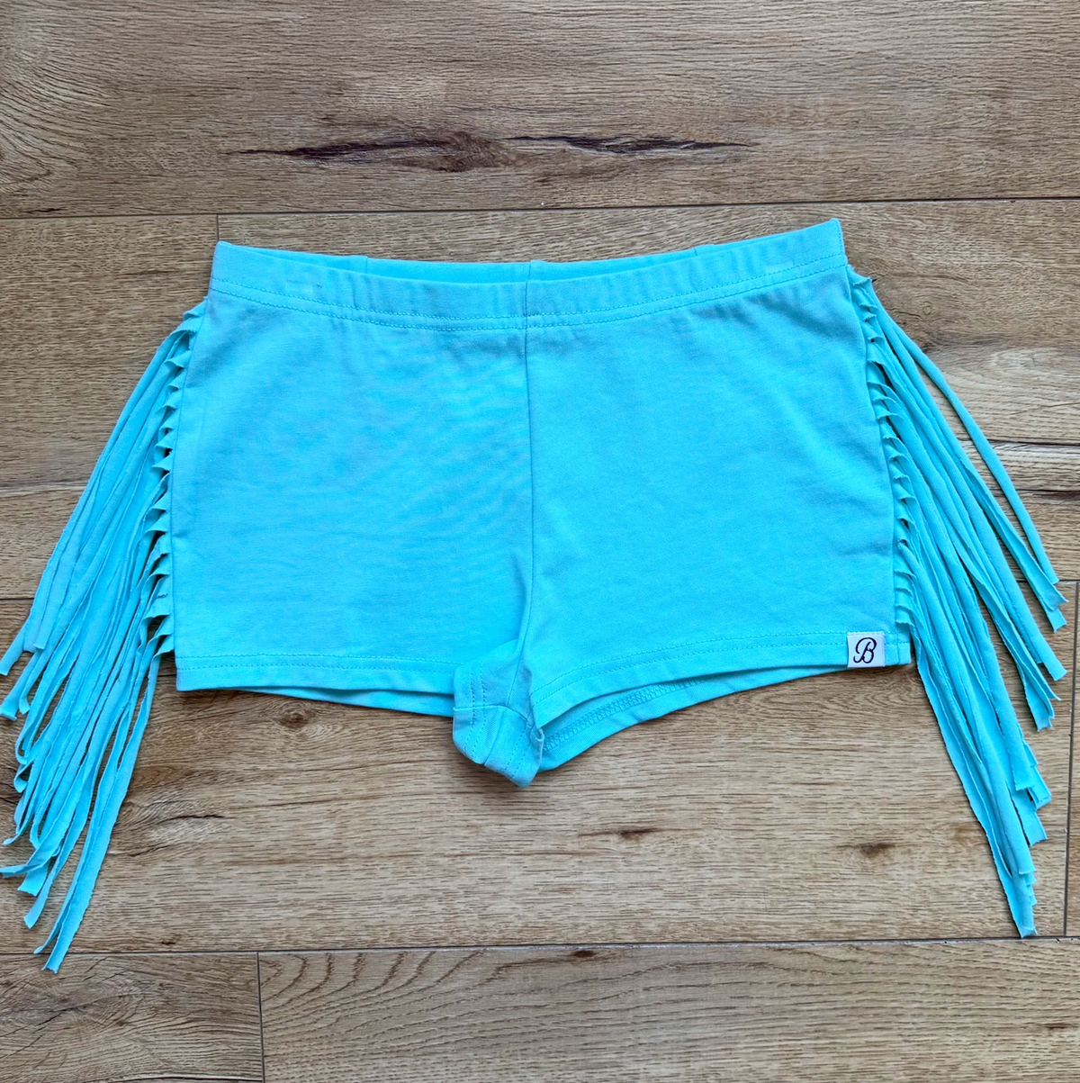 Fia Fringe Shorts Blue