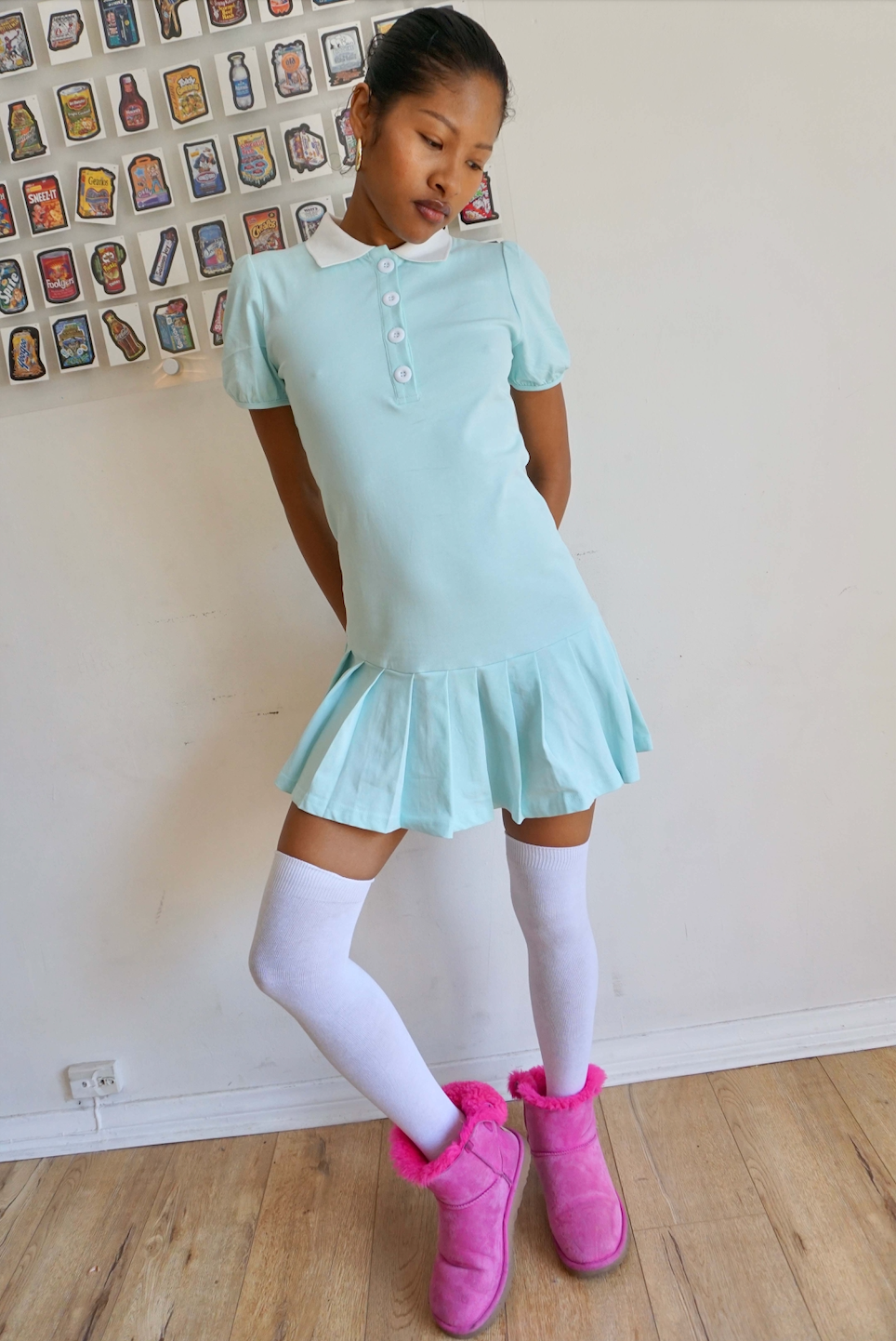 Kelsey Polo Dress Aquamarine