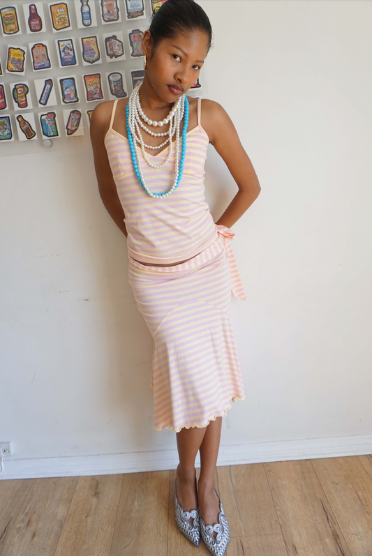 Whitney Midi Skirt Pink Lemonade