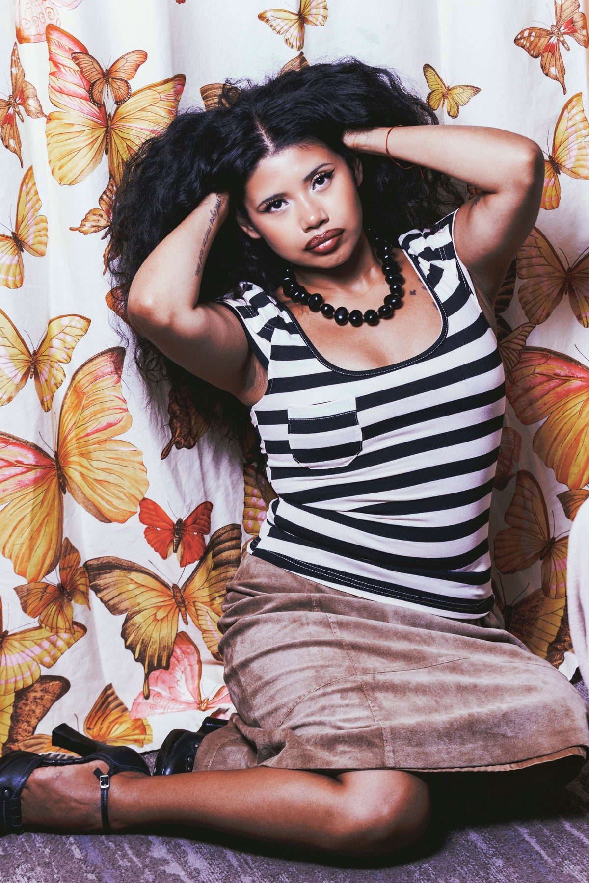 Suzy Stripe Top Short Sleeve