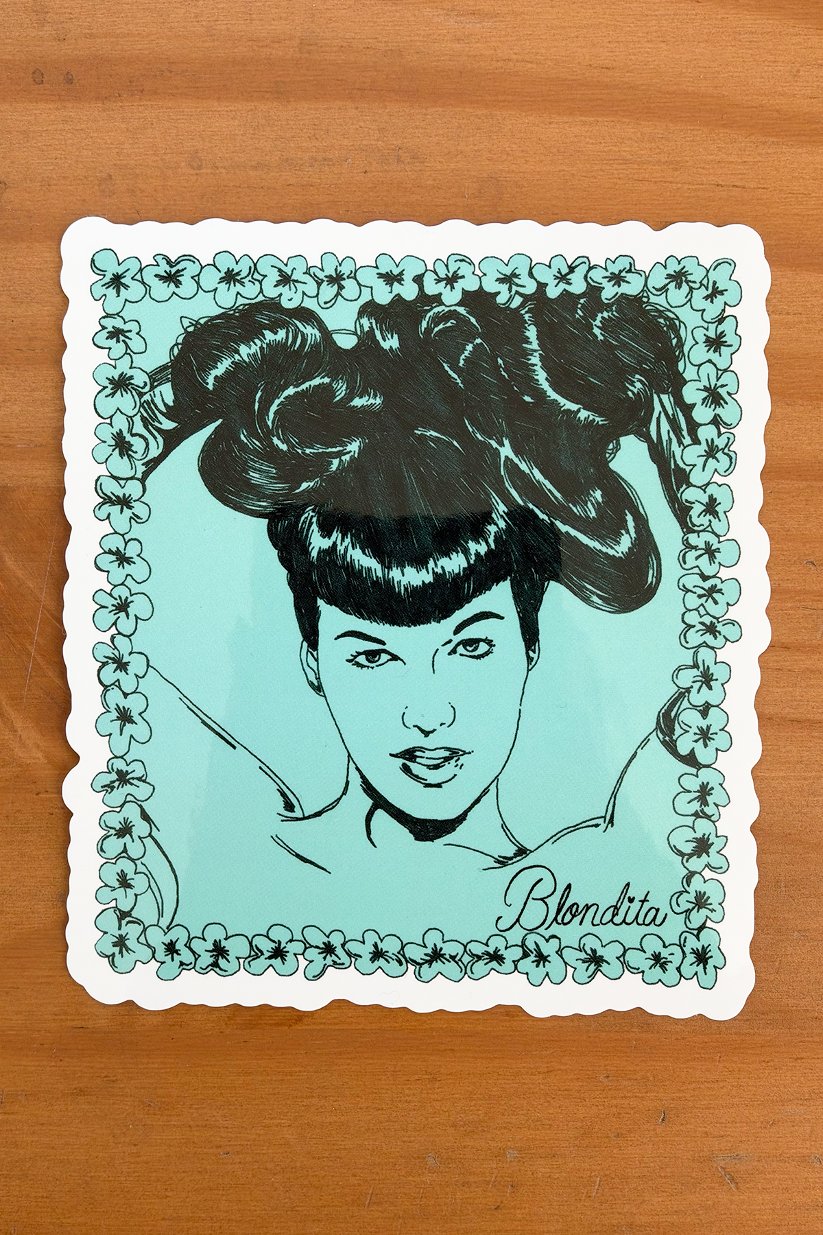 Blondita Pin-Up Girl Sticker