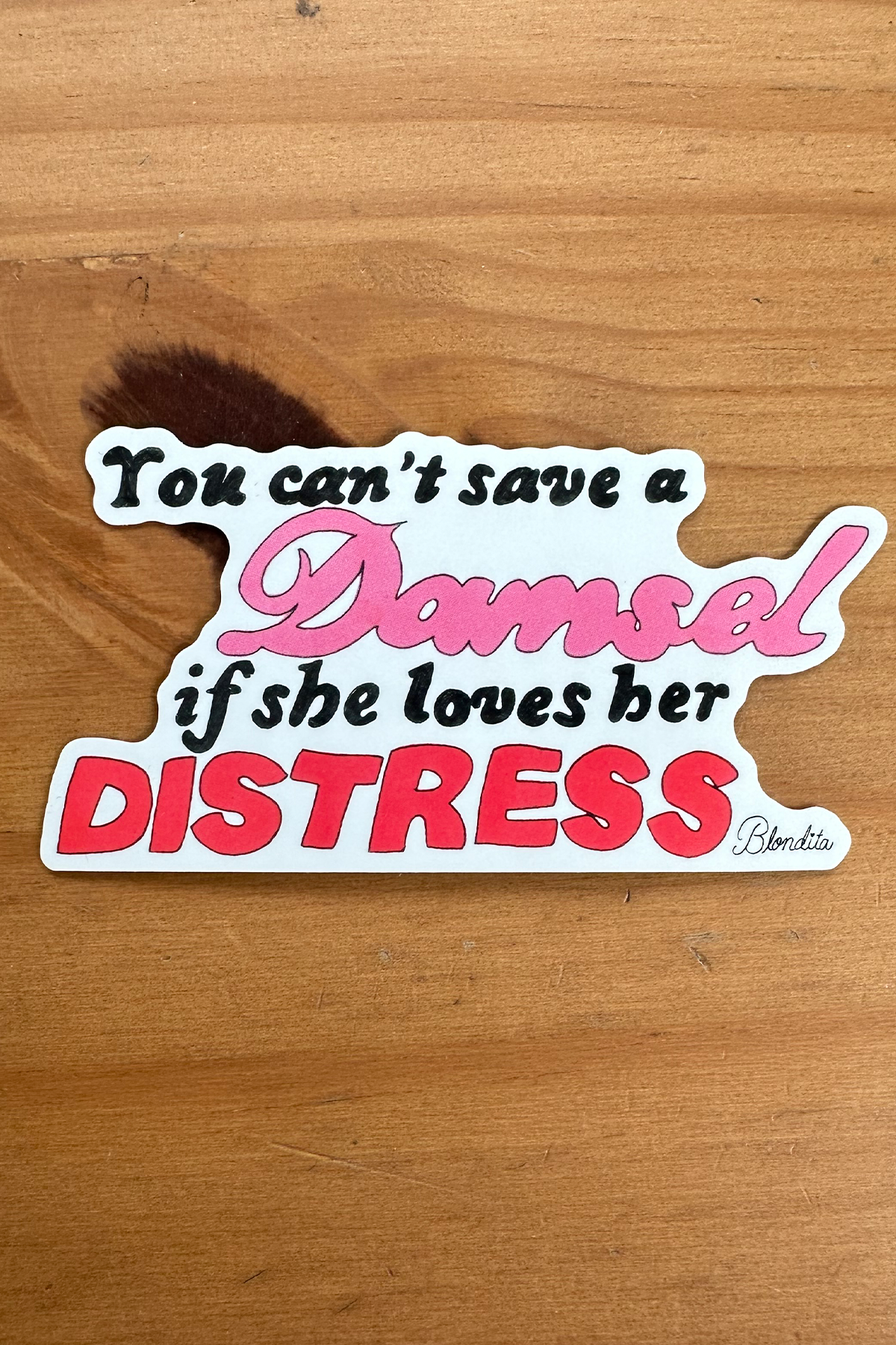 Damsel in Distress Sticker