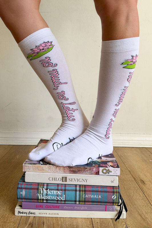No Mud No Lotus Knee Socks
