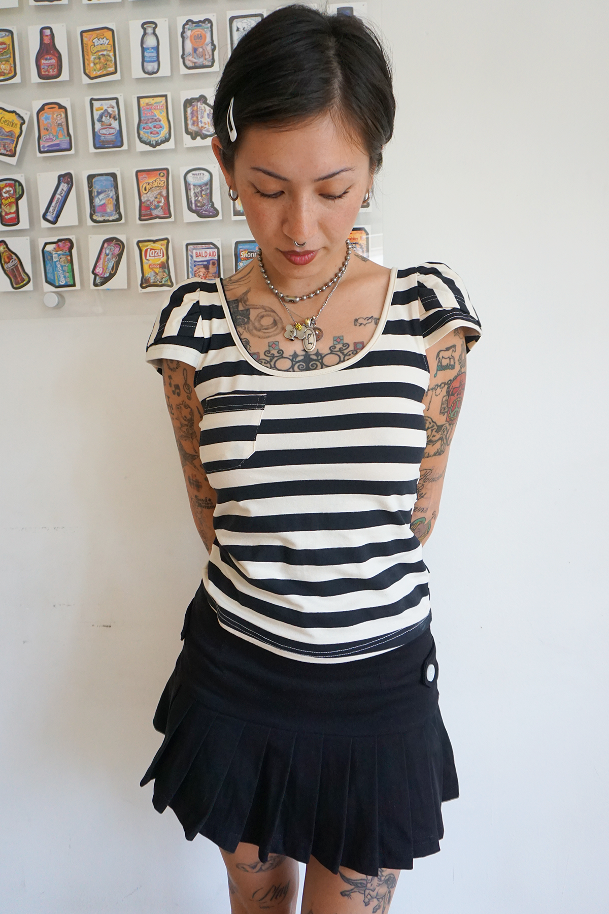 Suzy Stripe Top Short Sleeve